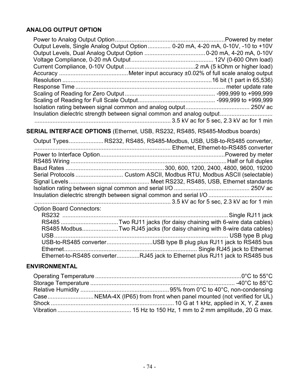 Laurel Electronics LAUREATE SERIES 2 COUNTER-TIMER-SERIAL INPUT METER User Manual | Page 74 / 80