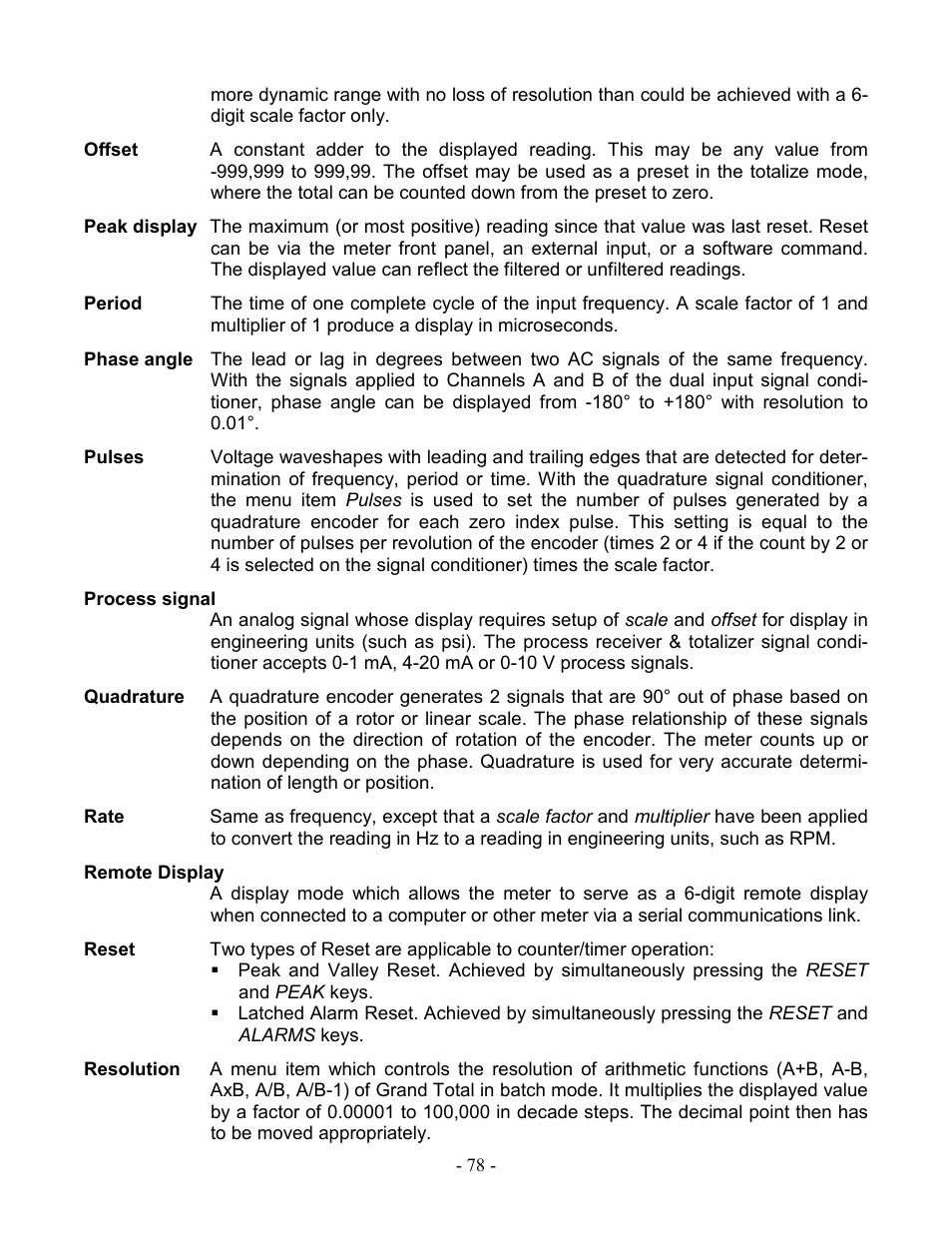 Laurel Electronics LAUREATE SERIES 2 COUNTER-TIMER-SERIAL INPUT METER User Manual | Page 78 / 80