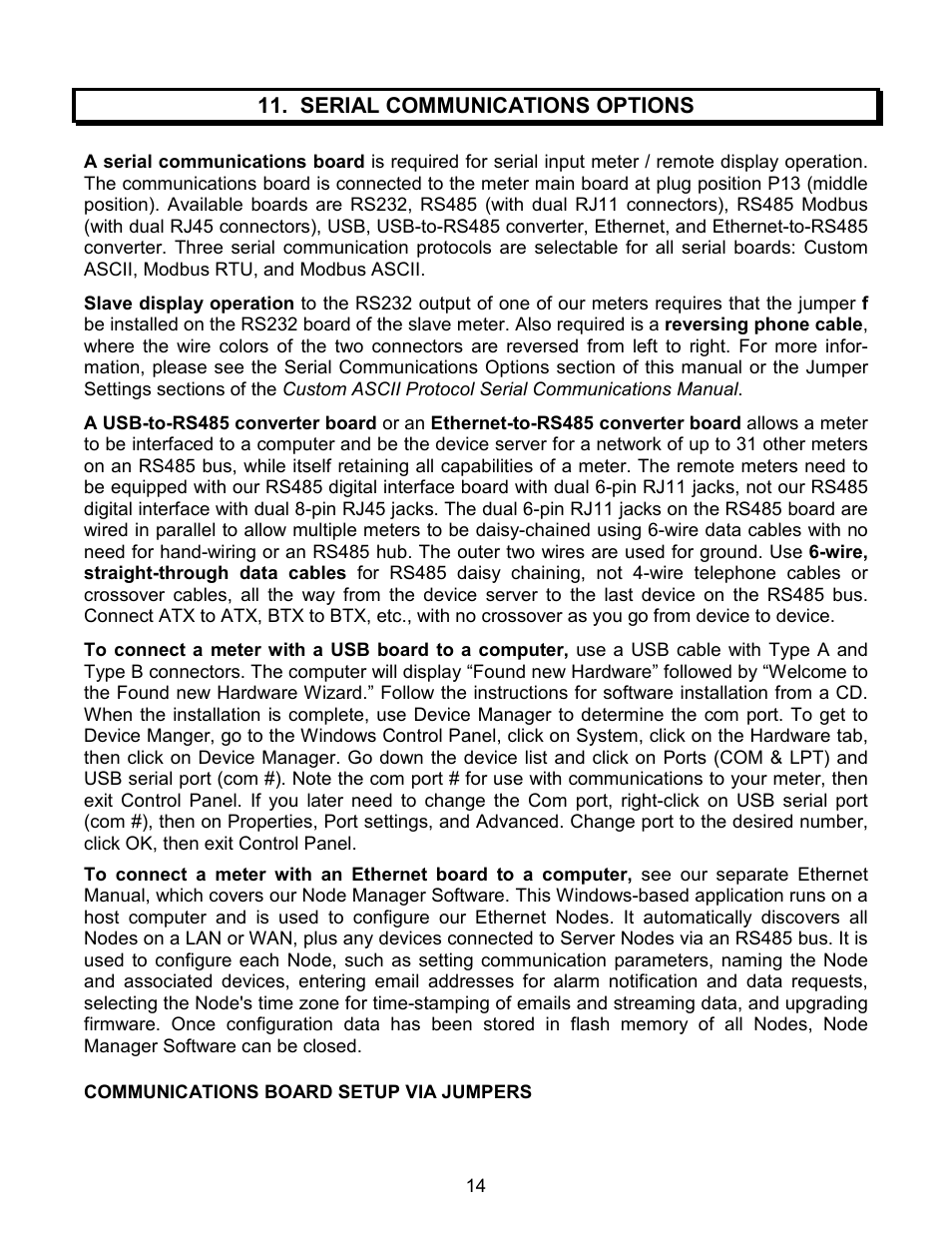 Laurel Electronics LAUREATE SERIES 2 SERIAL INPUT METER & REMOTE DISPLAY User Manual | Page 14 / 32