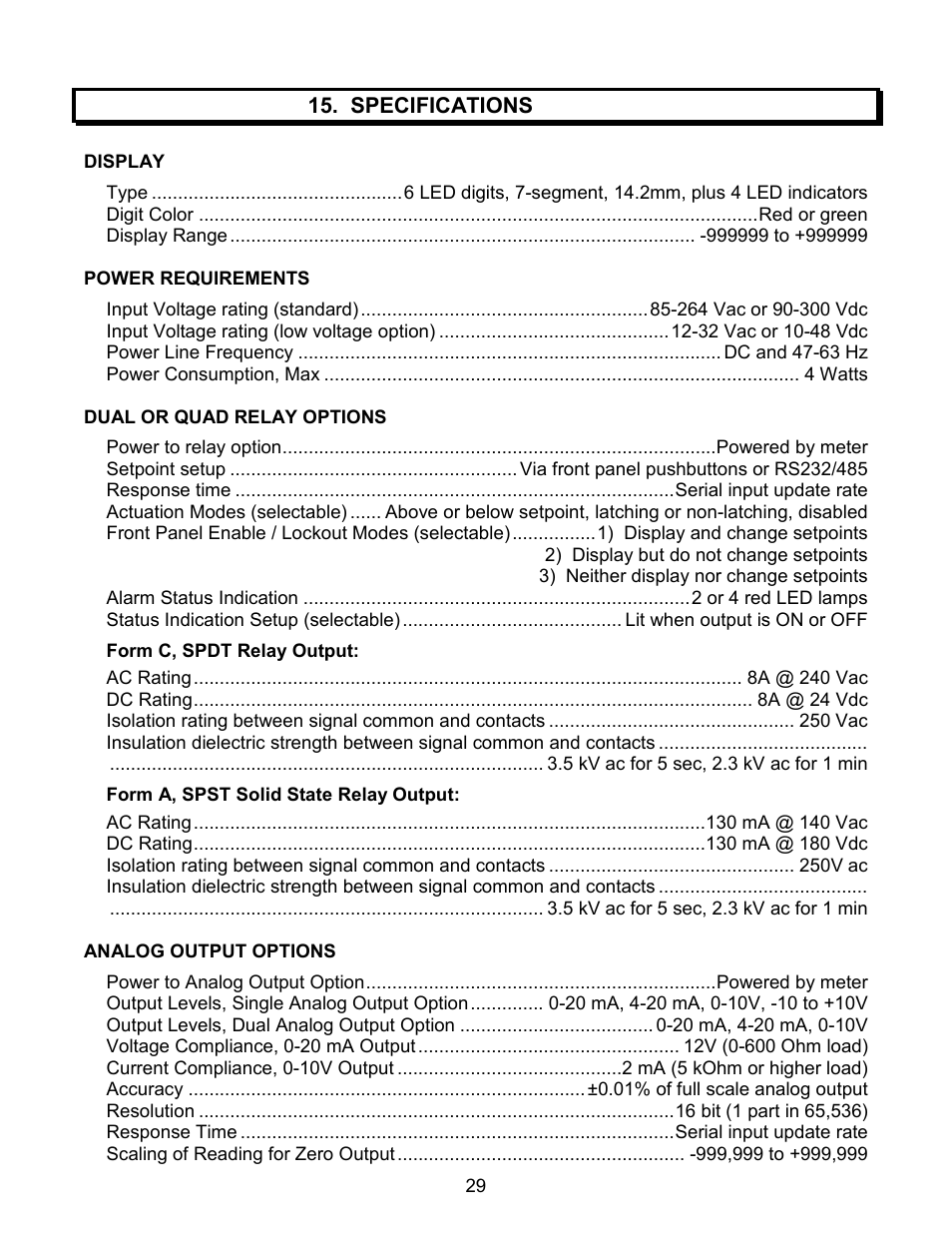 Laurel Electronics LAUREATE SERIES 2 SERIAL INPUT METER & REMOTE DISPLAY User Manual | Page 29 / 32