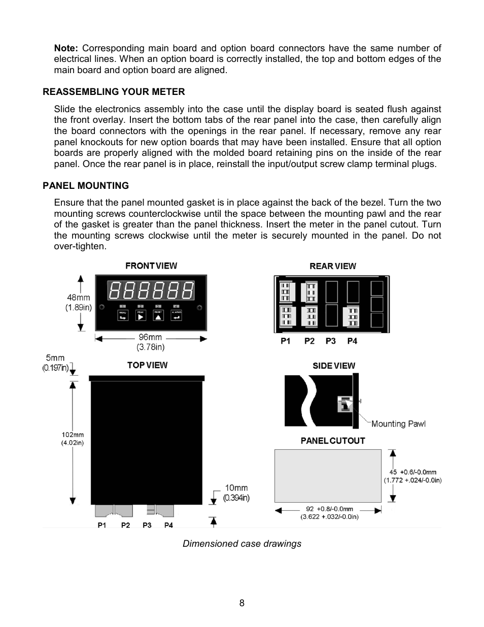 Laurel Electronics LAUREATE SERIES 2 SERIAL INPUT METER & REMOTE DISPLAY User Manual | Page 8 / 32