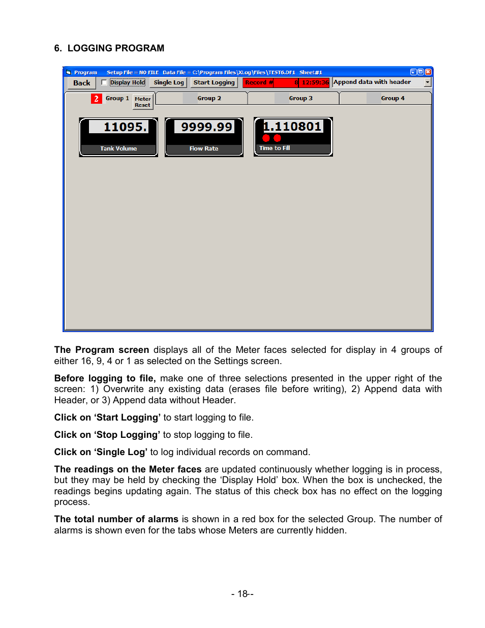 Laurel Electronics Laureate XLog Datalogging Software User Manual | Page 18 / 19