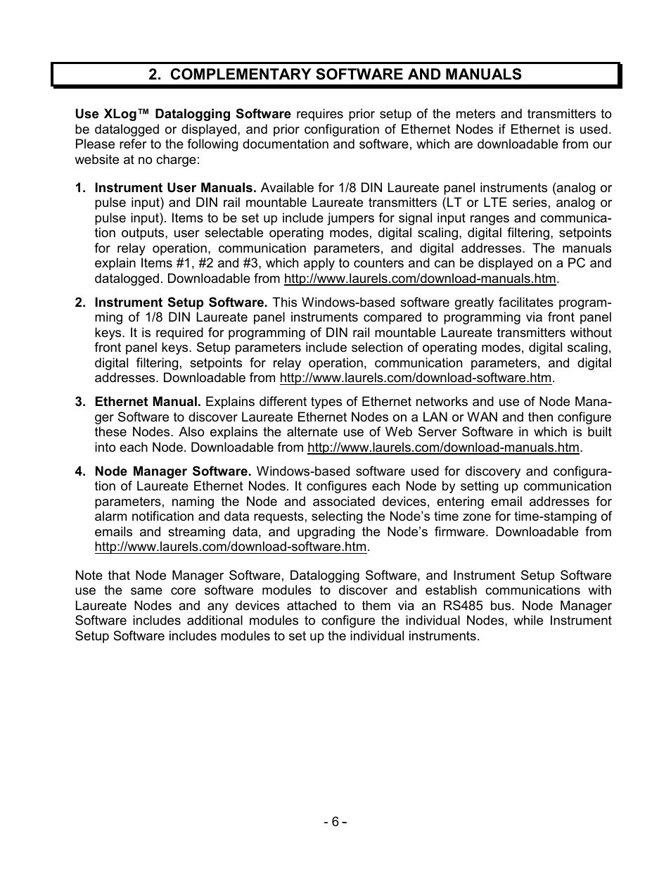 Laurel Electronics Laureate XLog Datalogging Software User Manual | Page 6 / 19