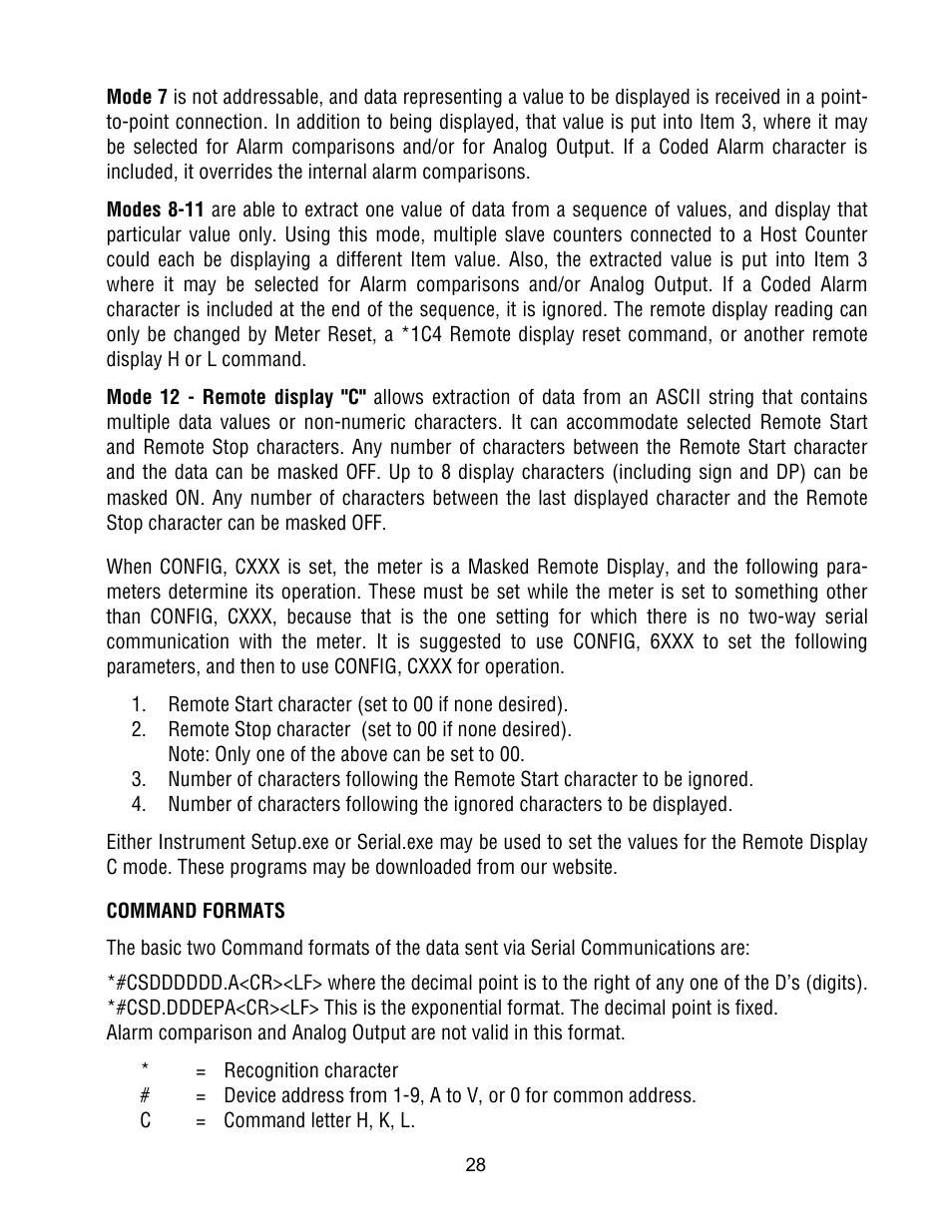 Laurel Electronics Custom ASCII Protocol For Laureate Series 2 Digital Panel Meters, Counters, Timers & L-Series Transmitters User Manual | Page 28 / 56