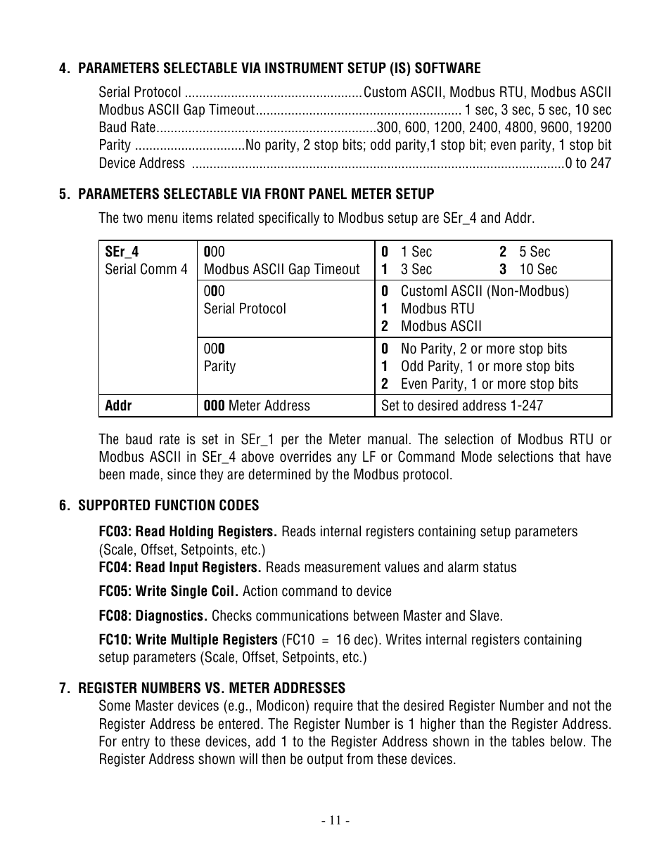 Laurel Electronics Modbus Protocol For Series 2 Laureate Digital Panel Meters, Counters, Timers & DIN-Rail Transmitters User Manual | Page 11 / 32