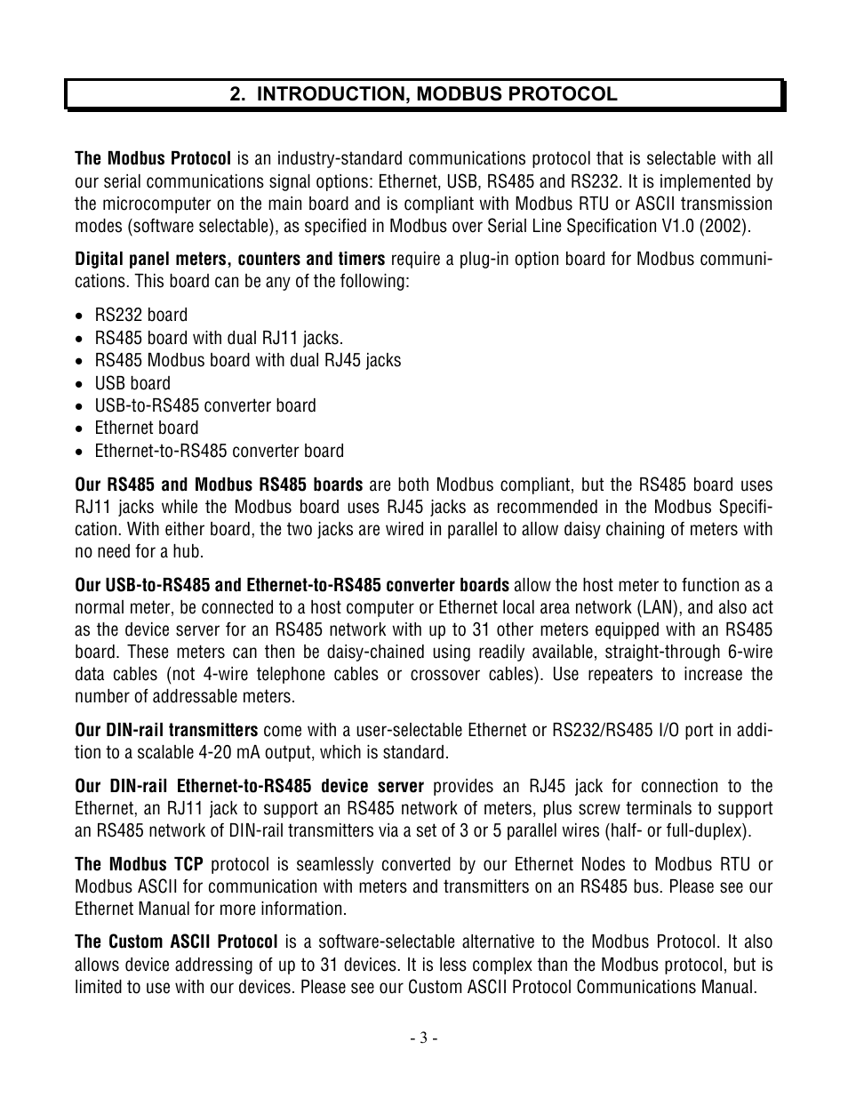 Laurel Electronics Modbus Protocol For Series 2 Laureate Digital Panel Meters, Counters, Timers & DIN-Rail Transmitters User Manual | Page 3 / 32