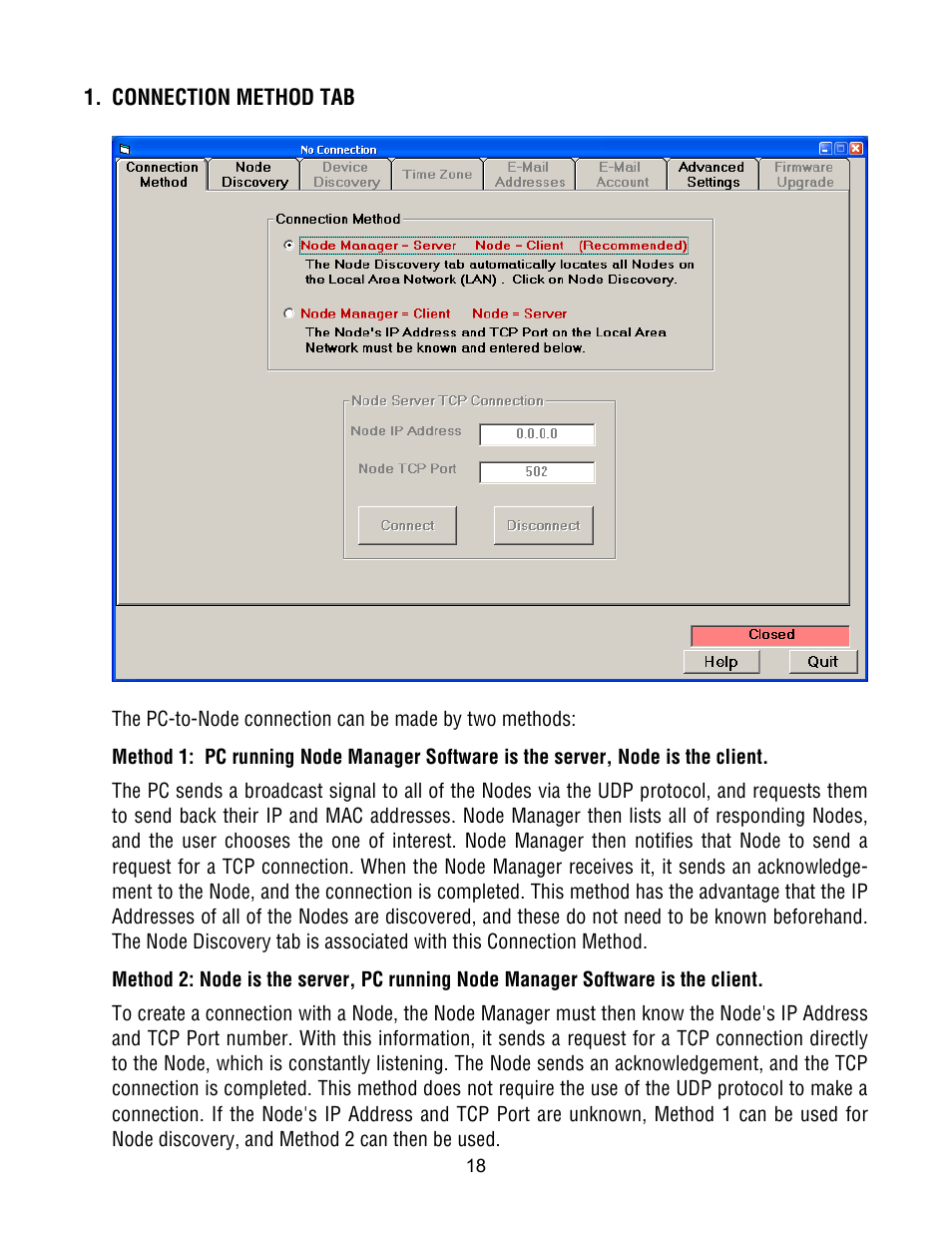 Laurel Electronics Ethernet Node Configuration for Series 2 Digital Panel Meters, Counters, Timers, Transmitters and Ethernet-to-Serial Device Servers User Manual | Page 18 / 44
