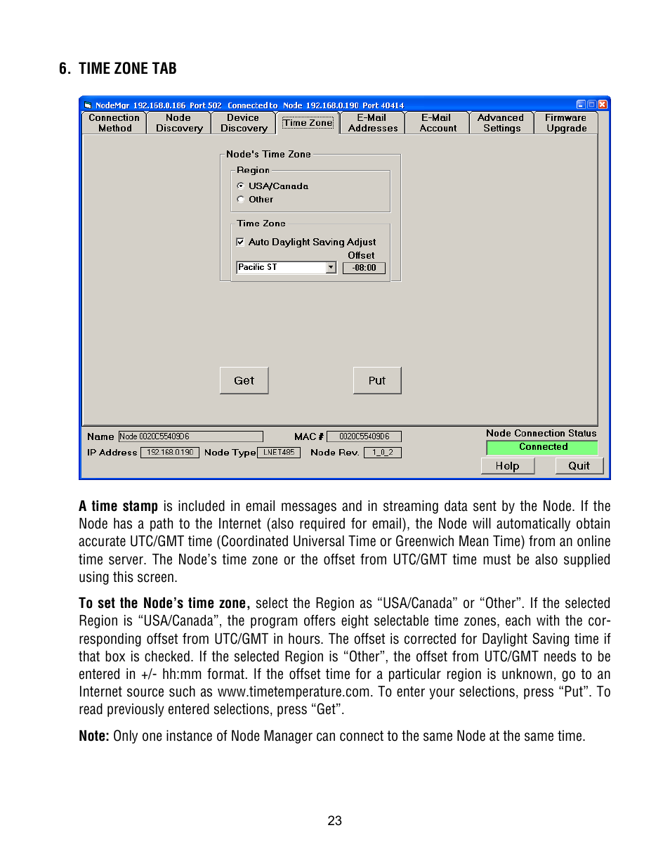 Laurel Electronics Ethernet Node Configuration for Series 2 Digital Panel Meters, Counters, Timers, Transmitters and Ethernet-to-Serial Device Servers User Manual | Page 23 / 44