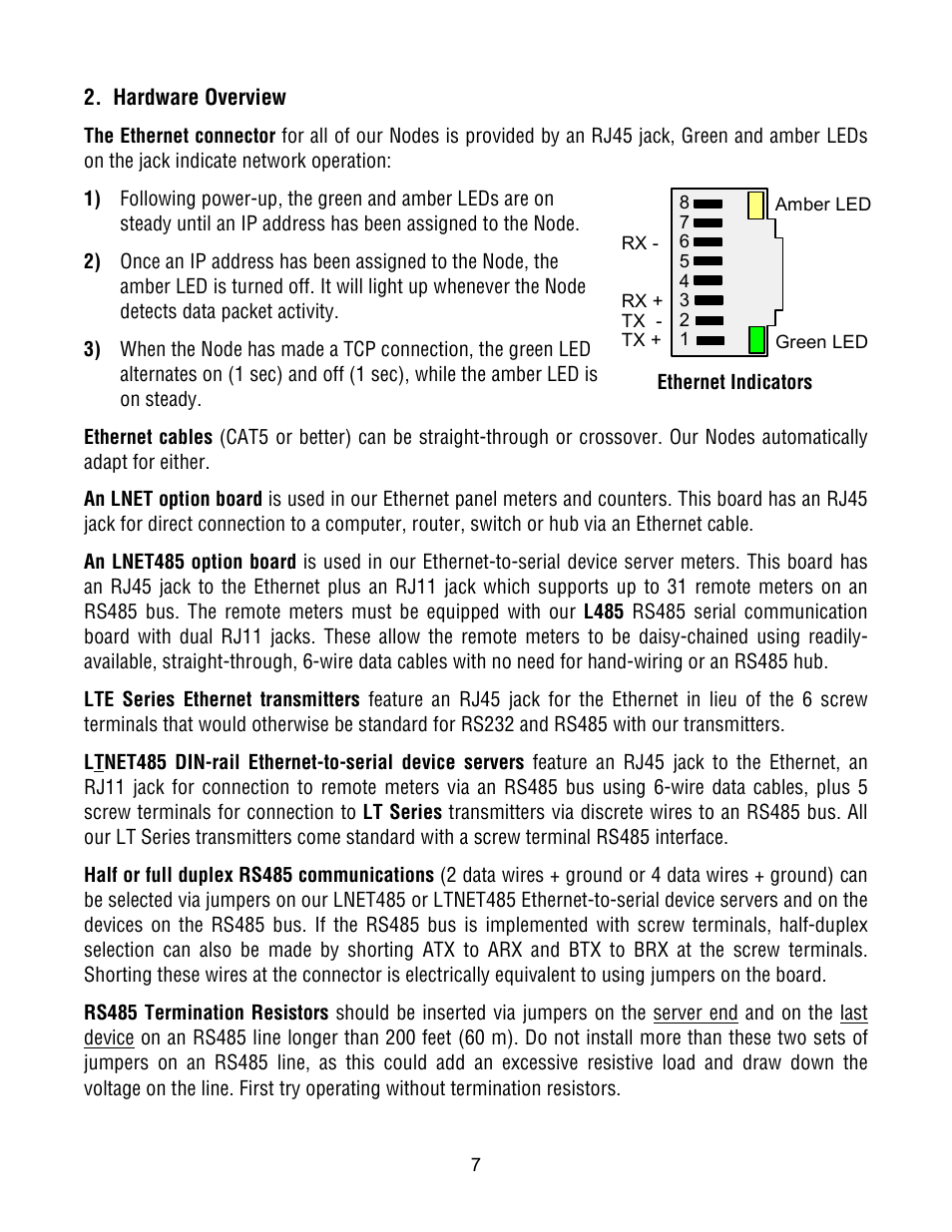 Laurel Electronics Ethernet Node Configuration for Series 2 Digital Panel Meters, Counters, Timers, Transmitters and Ethernet-to-Serial Device Servers User Manual | Page 7 / 44