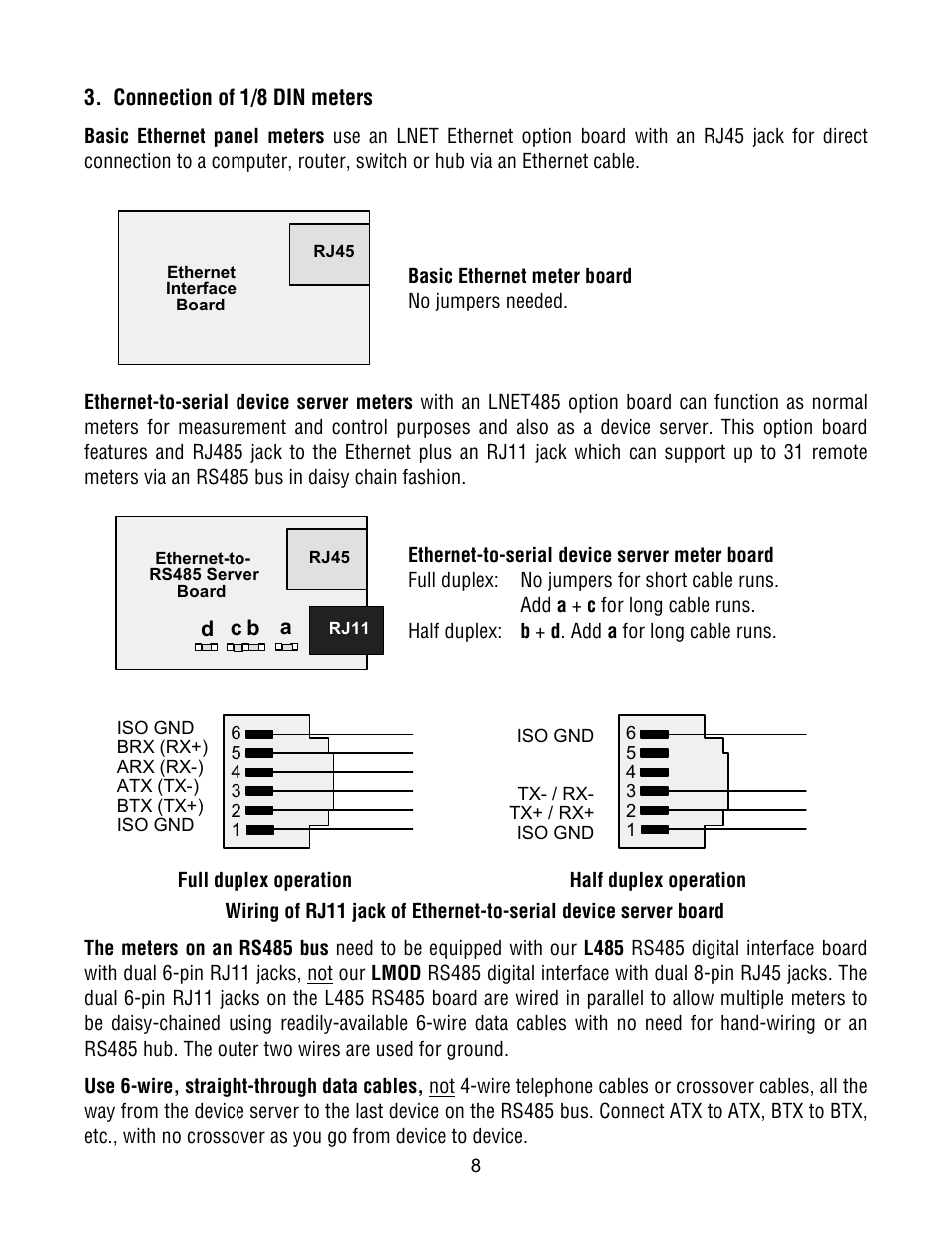 Laurel Electronics Ethernet Node Configuration for Series 2 Digital Panel Meters, Counters, Timers, Transmitters and Ethernet-to-Serial Device Servers User Manual | Page 8 / 44