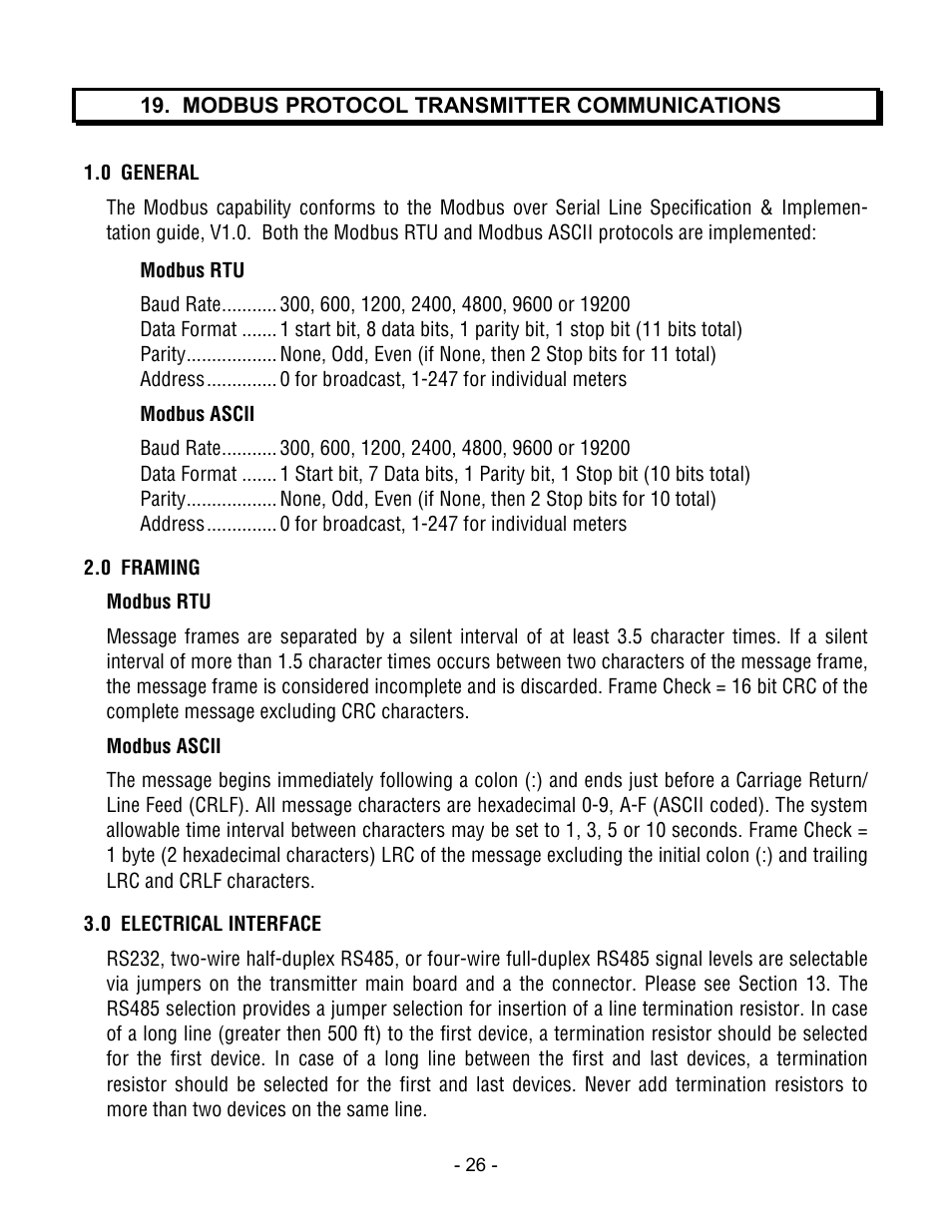 Laurel Electronics LTM DPM SERIES ANALOG INPUT, SERIAL DATA OUTPUT User Manual | Page 26 / 40