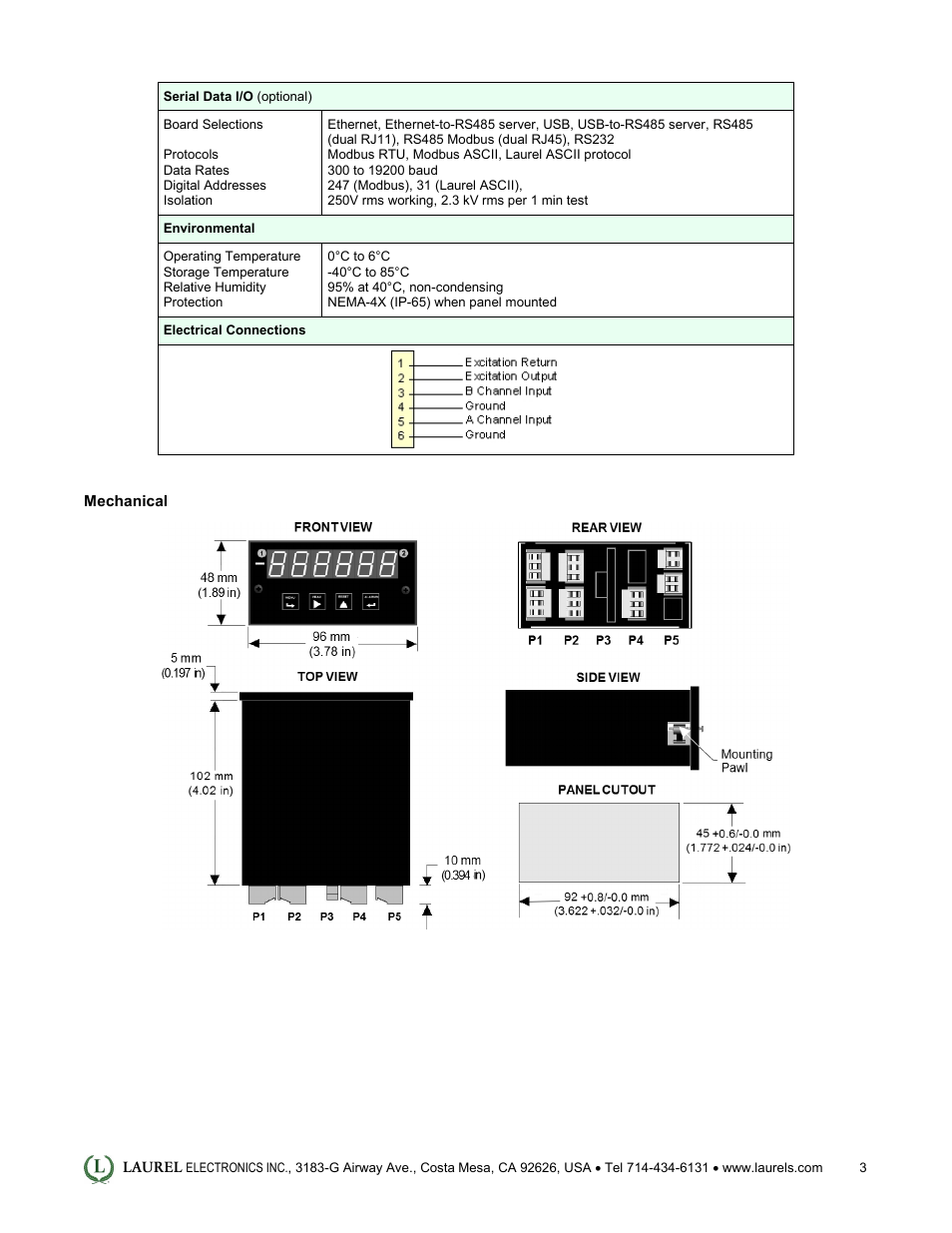 Laurel Electronics Laureate Digital Stopwatch & Timer User Manual | Page 3 / 5