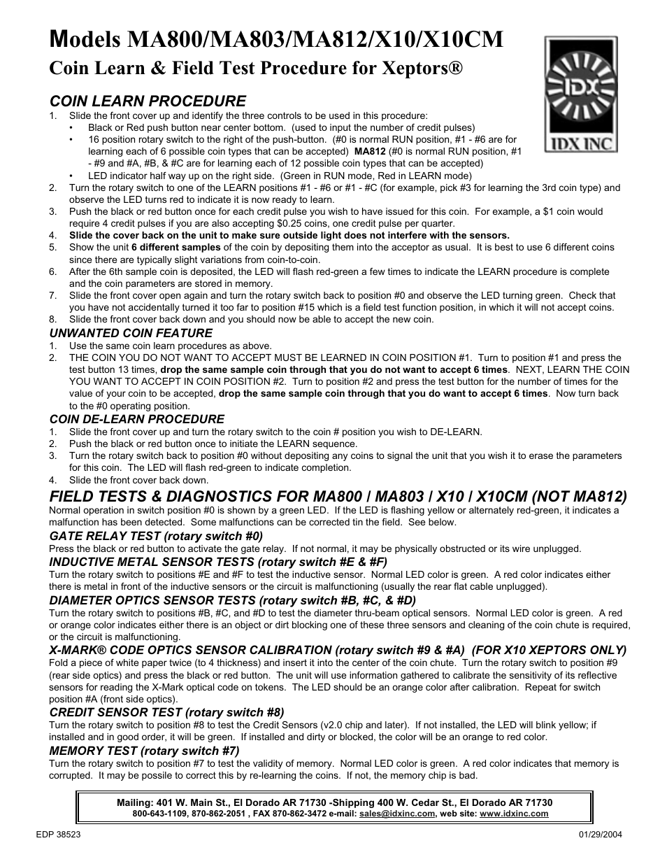 Laurel Metal MA800_MA803_MA812_X10_X10CM User Manual | 2 pages