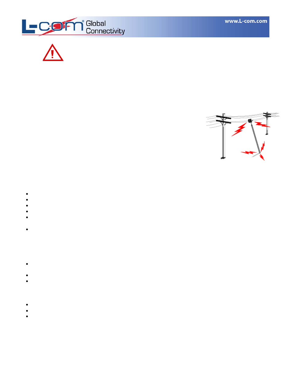 L-com WLKIT-GX/GXI Series Kits User Manual | 10 pages