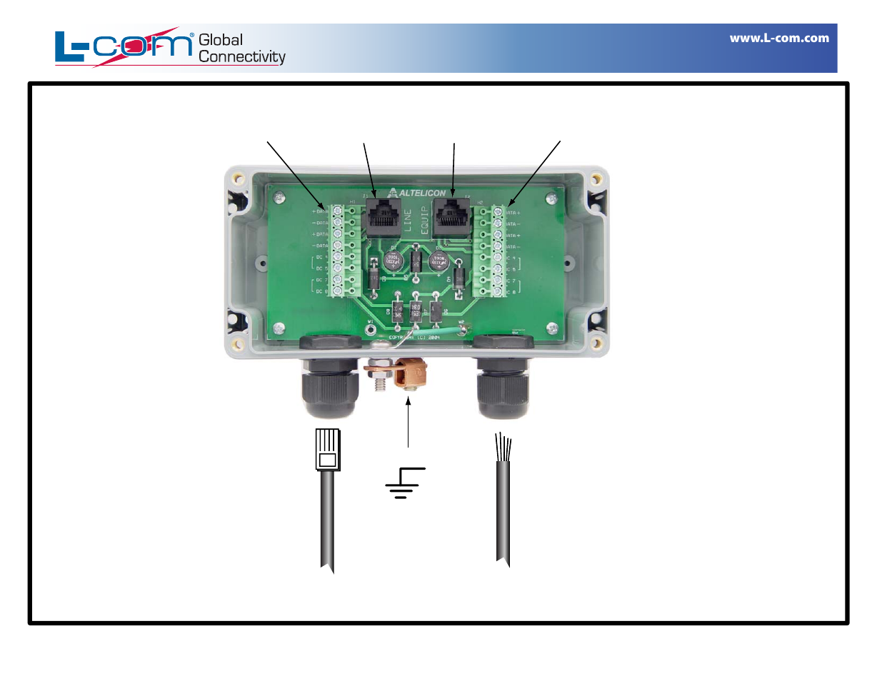 Ip-00040.pdf, Al-cat5w connection diagram | L-com AL-CAT5W User Manual | Page 2 / 5