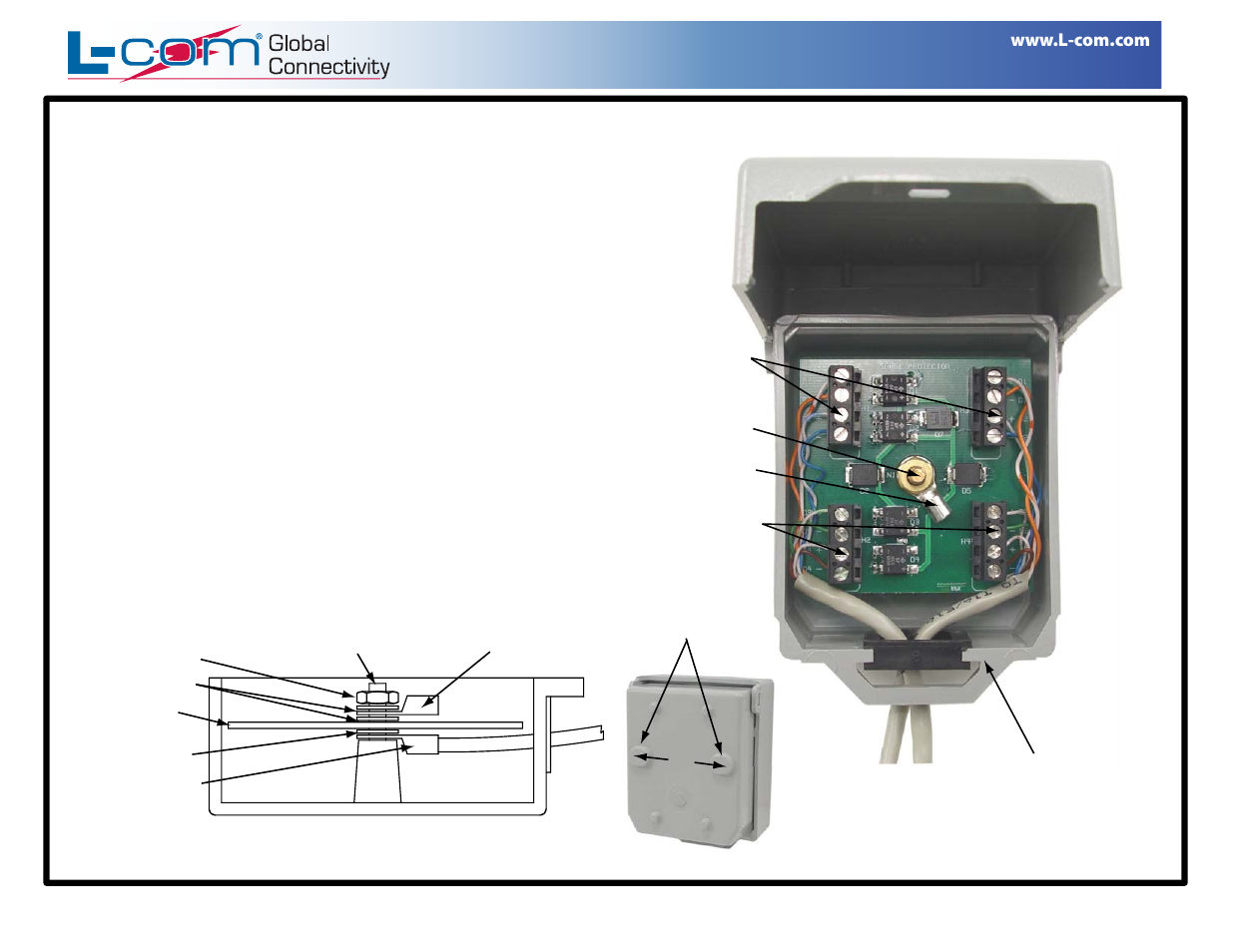 Al-cat5sw installation instructions | L-com AL-CATSW User Manual | Page 2 / 3