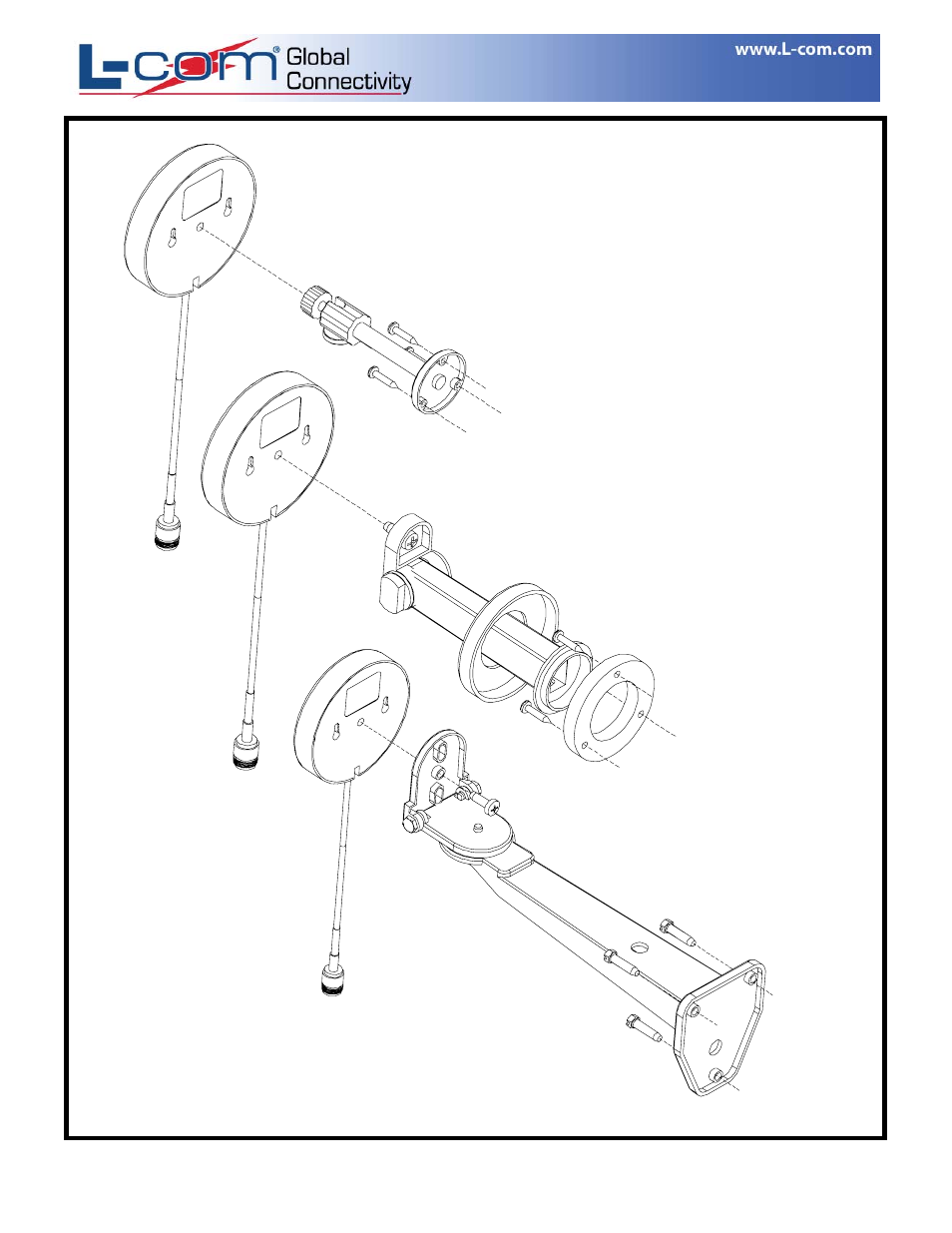 Hg2408p_install_3.pdf, Optional mounting kits | L-com HG2408P User Manual | Page 3 / 3