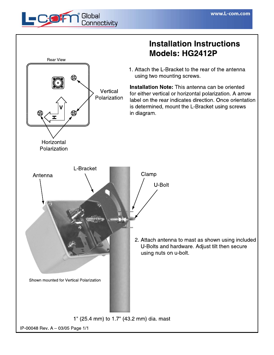 Hg2412p_install_2.pdf | L-com HG2412P User Manual | Page 2 / 2