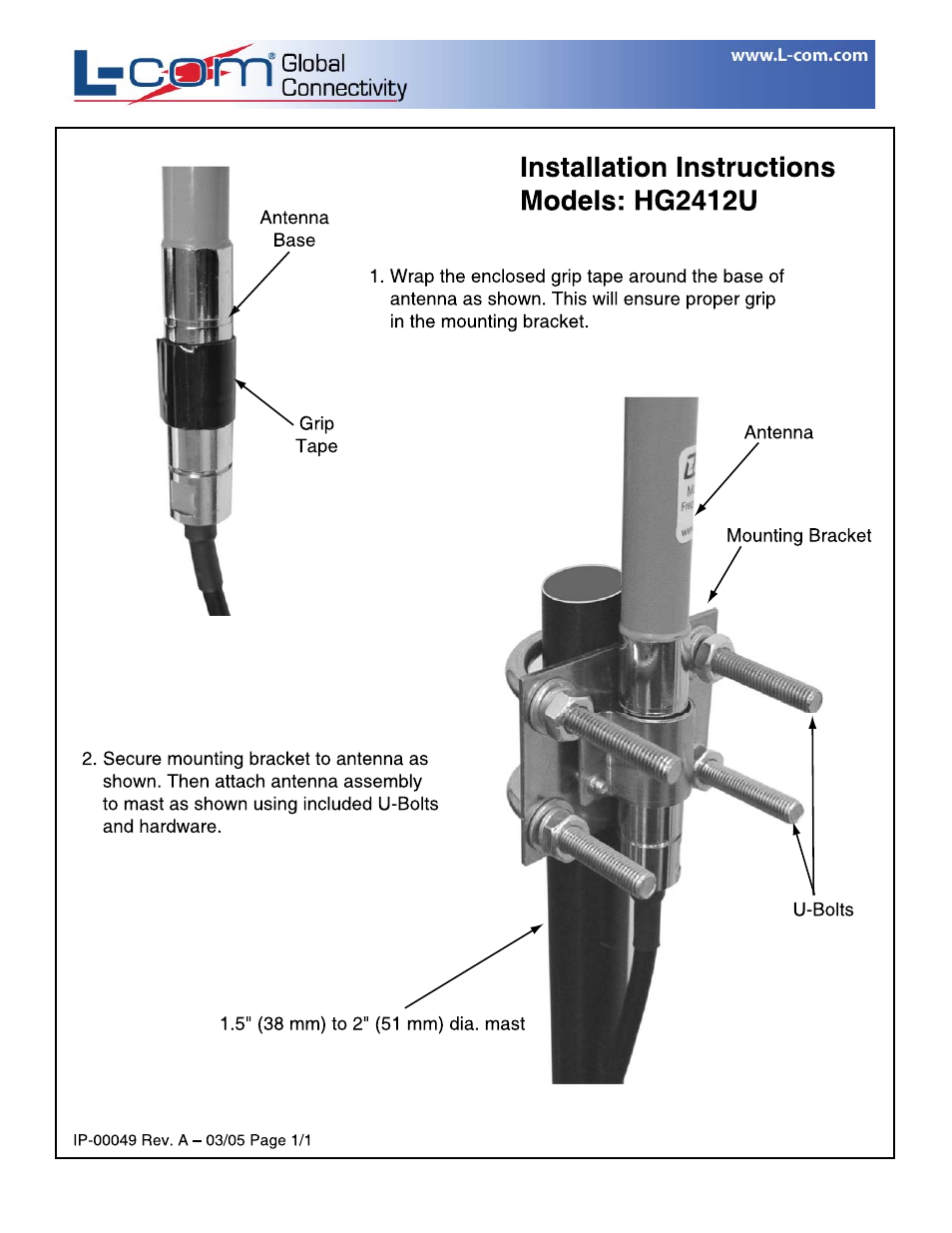 Hg2412u_install_2 | L-com HG2412U User Manual | Page 2 / 2