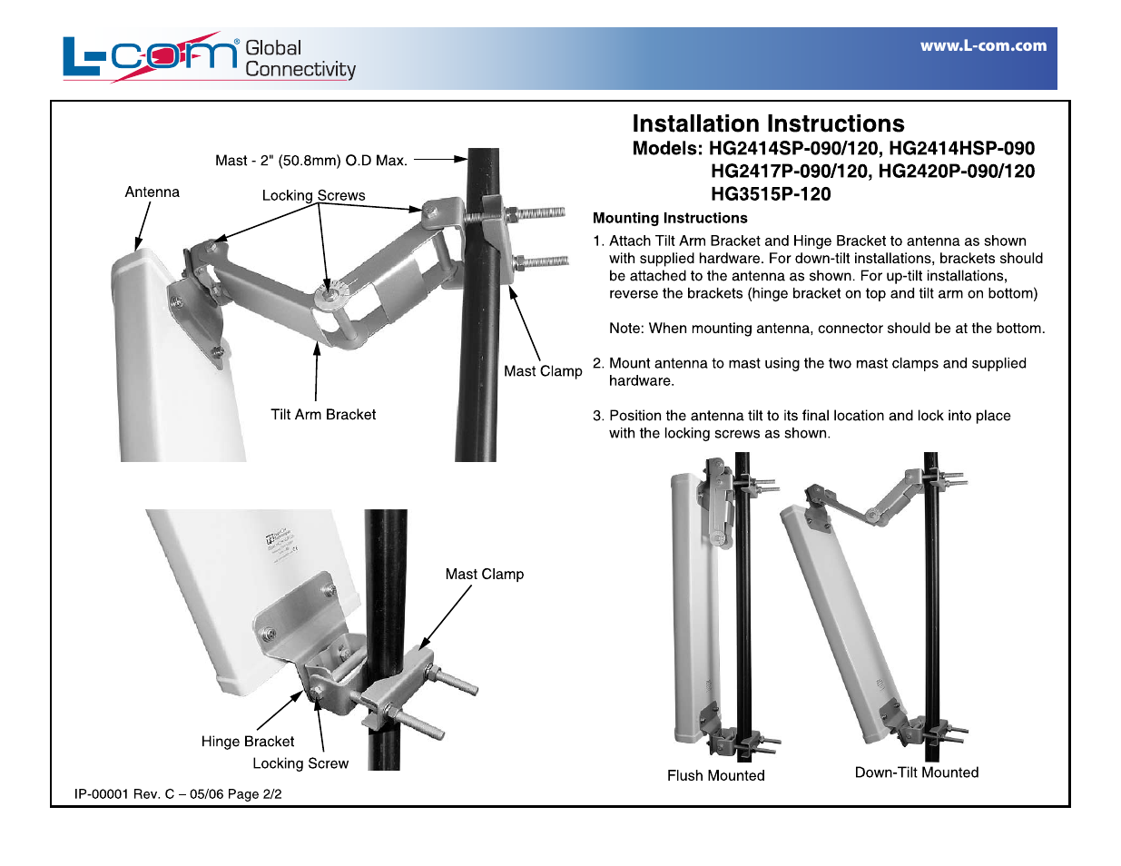 Ip-00001.c_2 | L-com HG2420P-90/120 User Manual | Page 2 / 2
