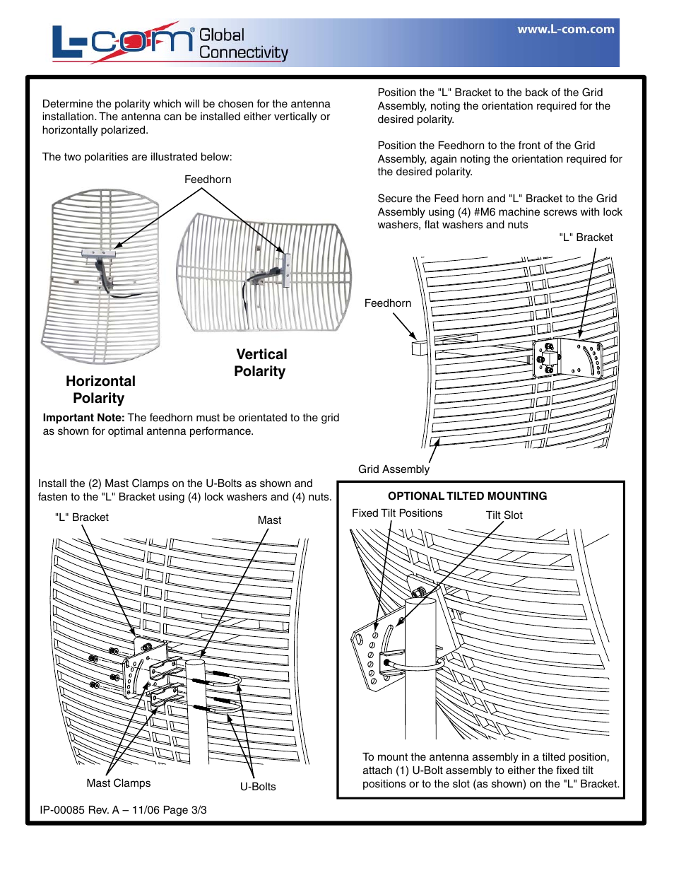 Ip-00085_p3.pdf, Horizontal polarity vertical polarity | L-com HG915G User Manual | Page 3 / 3