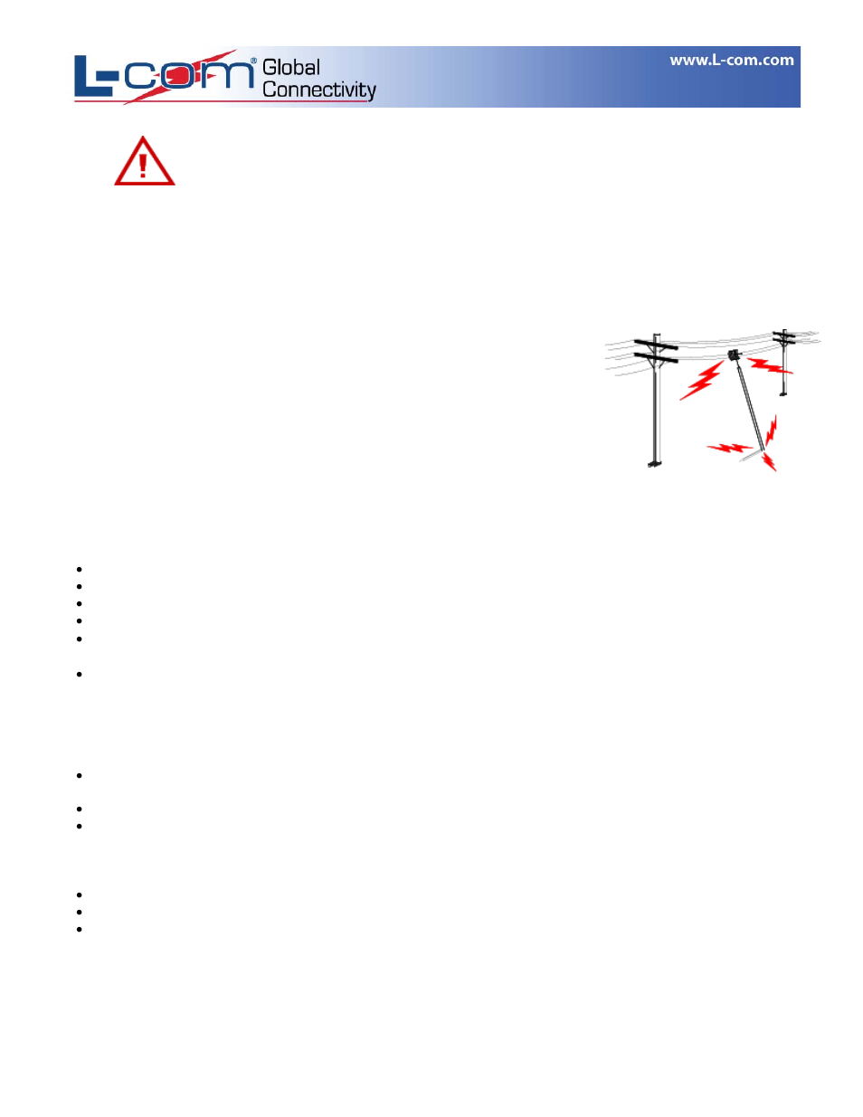 L-com HK5417P-090 Sectorized Omni Array Pole User Manual | 2 pages