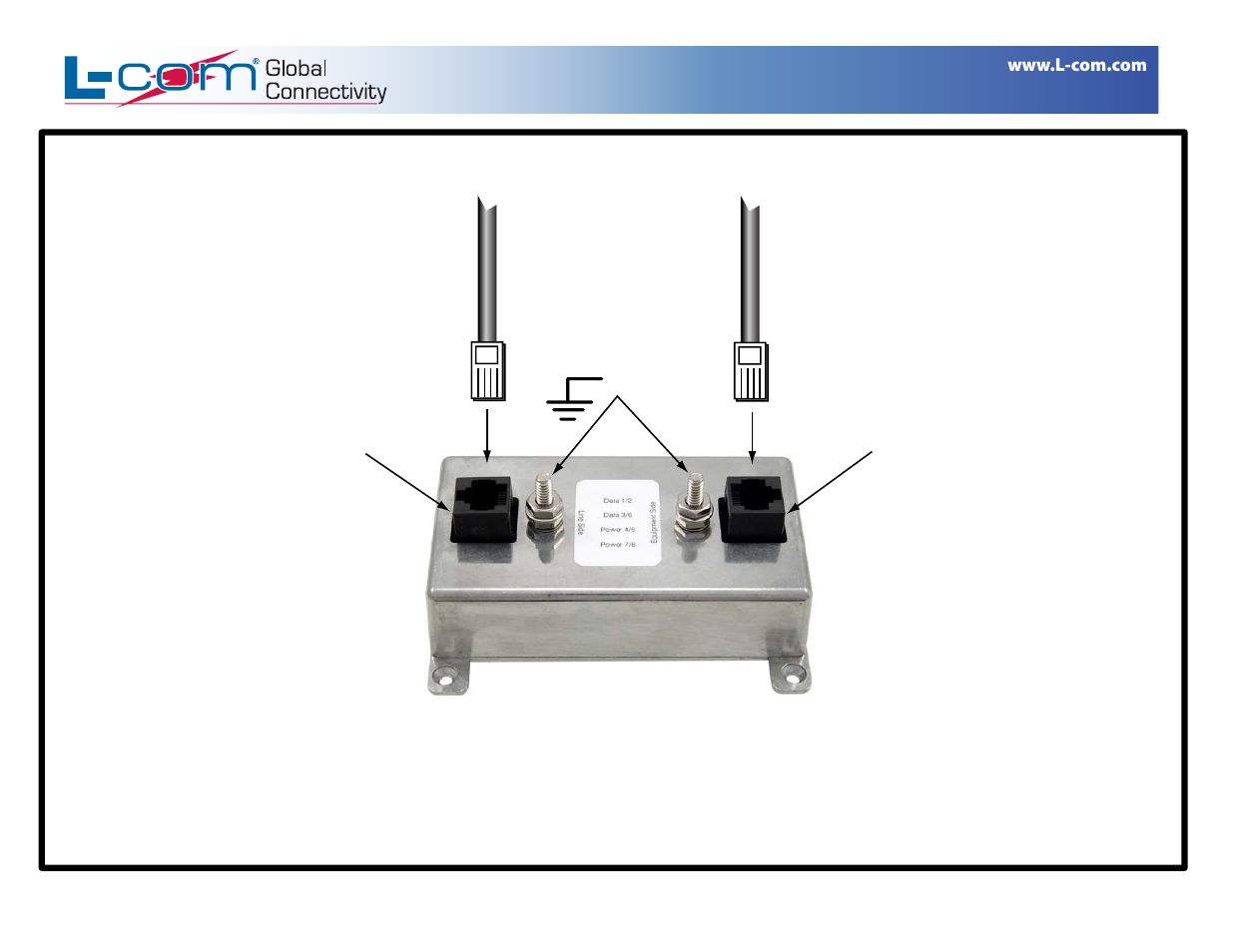 Ip-00039_1.pdf, Hgln-cat5-hp connection diagram | L-com HGLN-CAT5-HP User Manual | Page 2 / 2