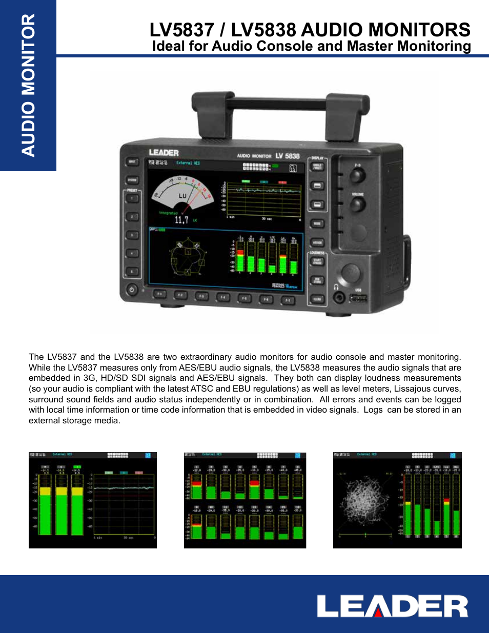 LEADER LV5837_38 User Manual | 2 pages