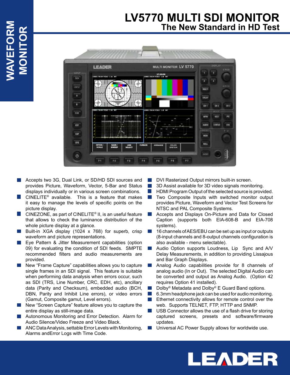 LEADER LV5770 User Manual | 2 pages