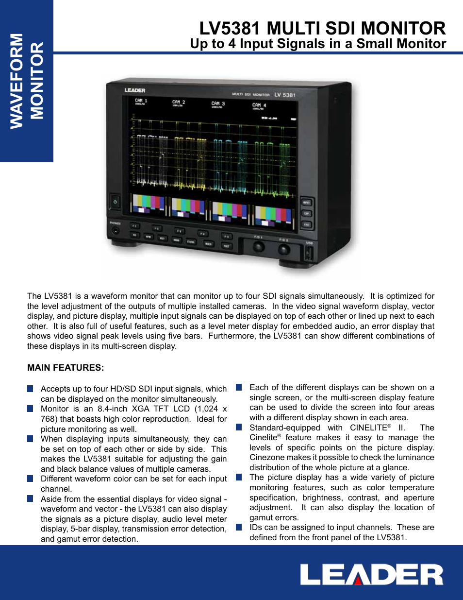 LEADER LV5381 User Manual | 2 pages