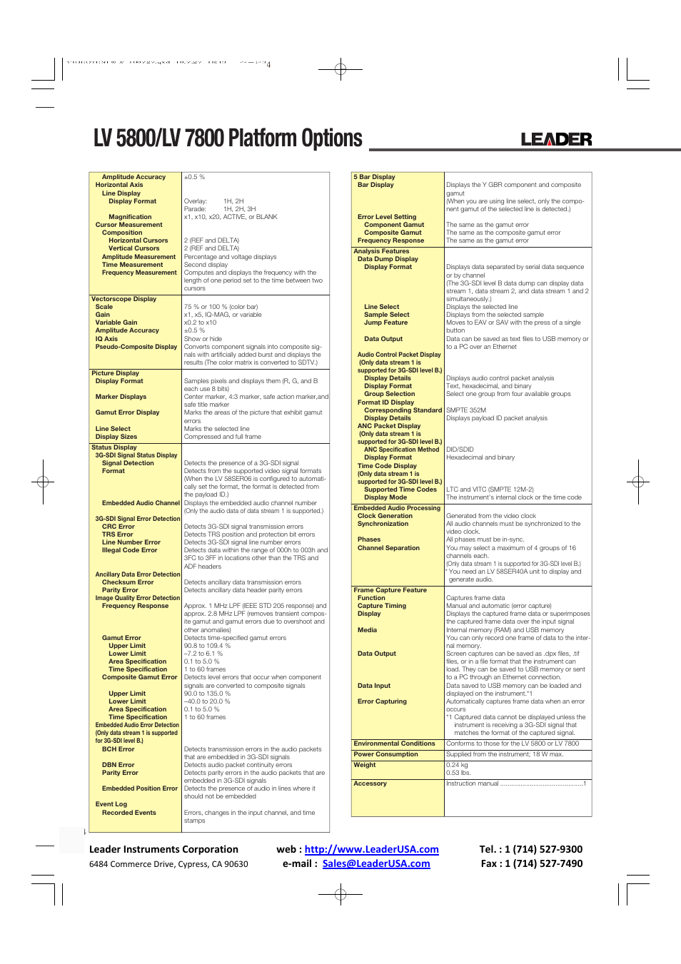 LEADER LV 58SER06 User Manual | Page 2 / 2