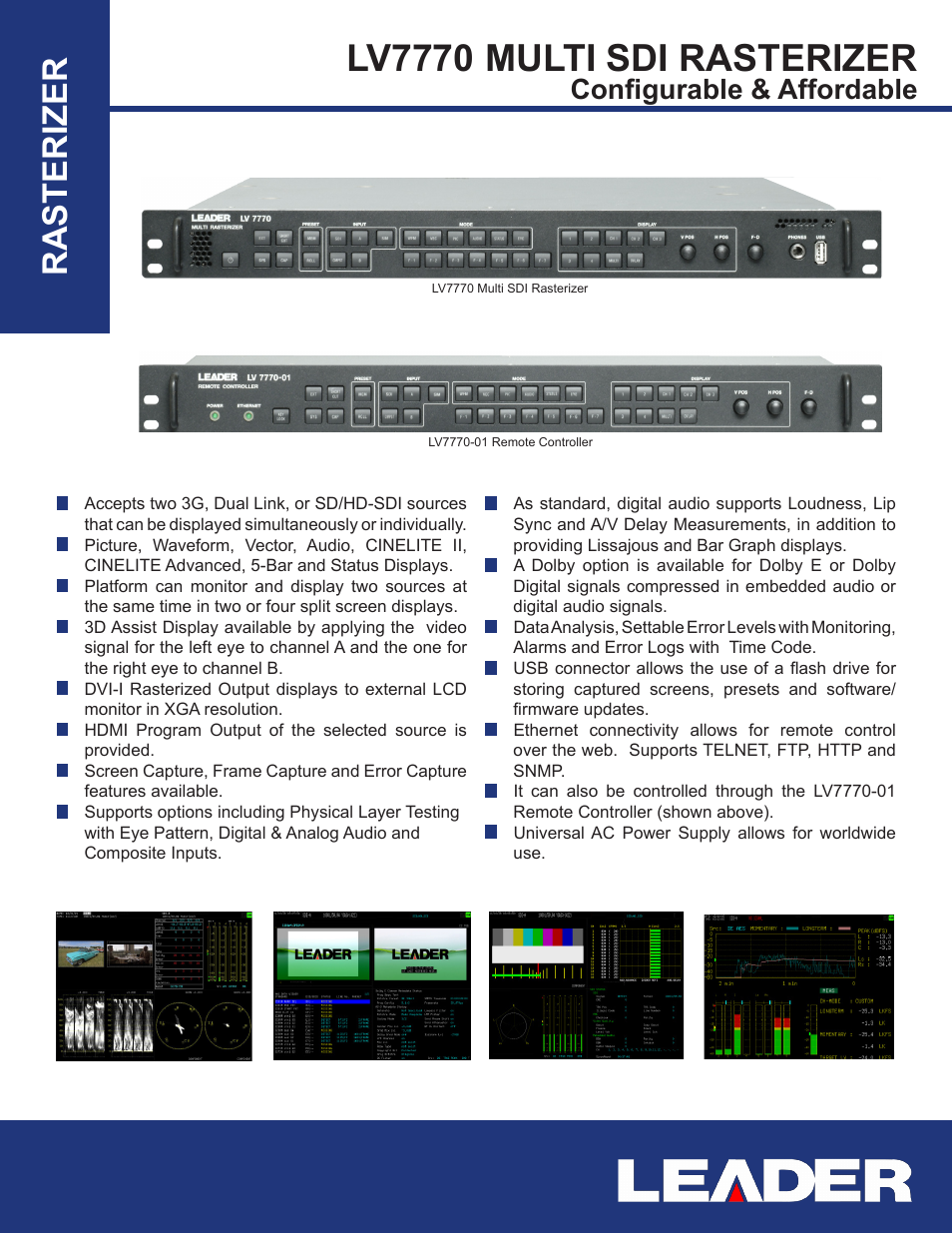 LEADER LV7770 User Manual | 2 pages