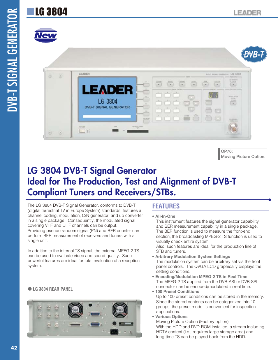 LEADER LG3804 User Manual | 2 pages
