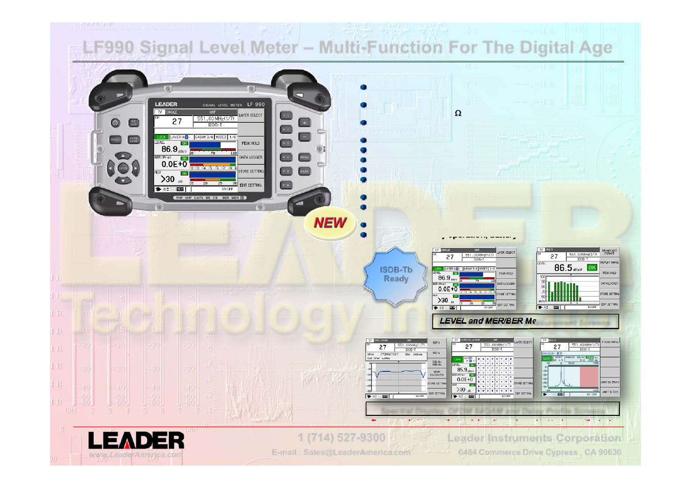 LEADER LF990 User Manual | 3 pages