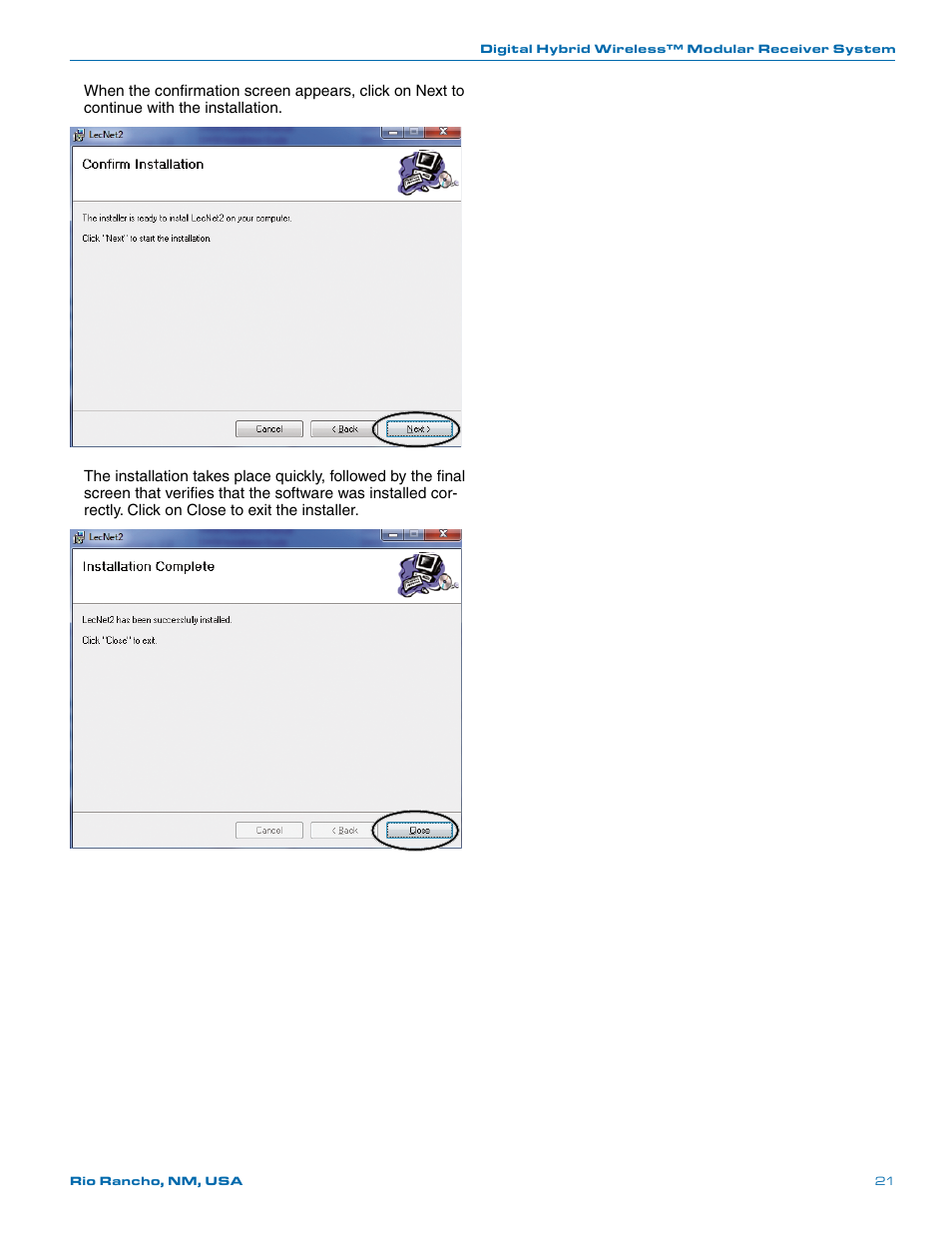 Lectrosonics VR Field (Wideband) User Manual | Page 21 / 32