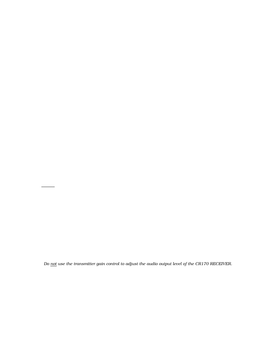 Operating instructions | Lectrosonics CR170 User Manual | Page 7 / 11