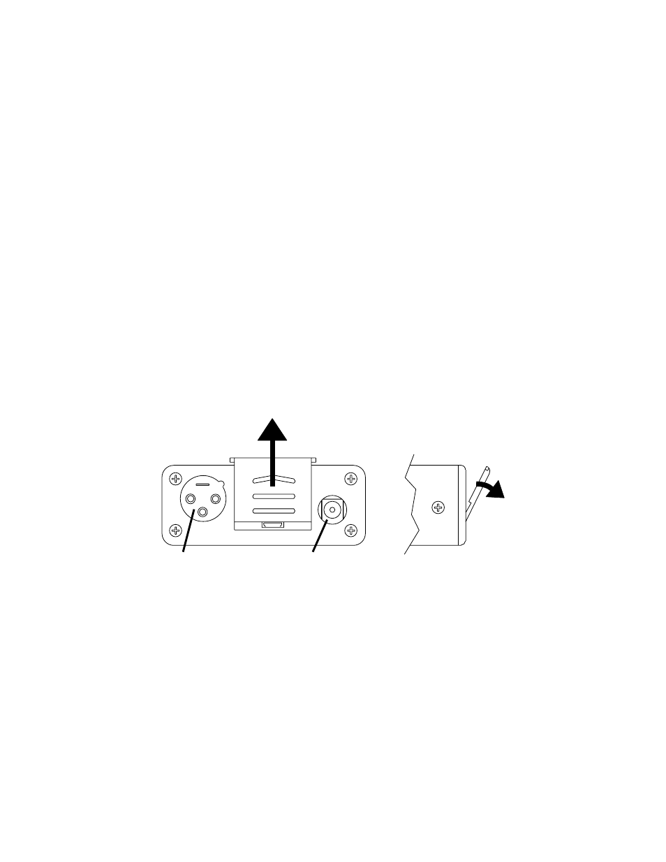 Rear panel, Battery replacement, Receiver rear panel | Lectrosonics CR185 User Manual | Page 6 / 12