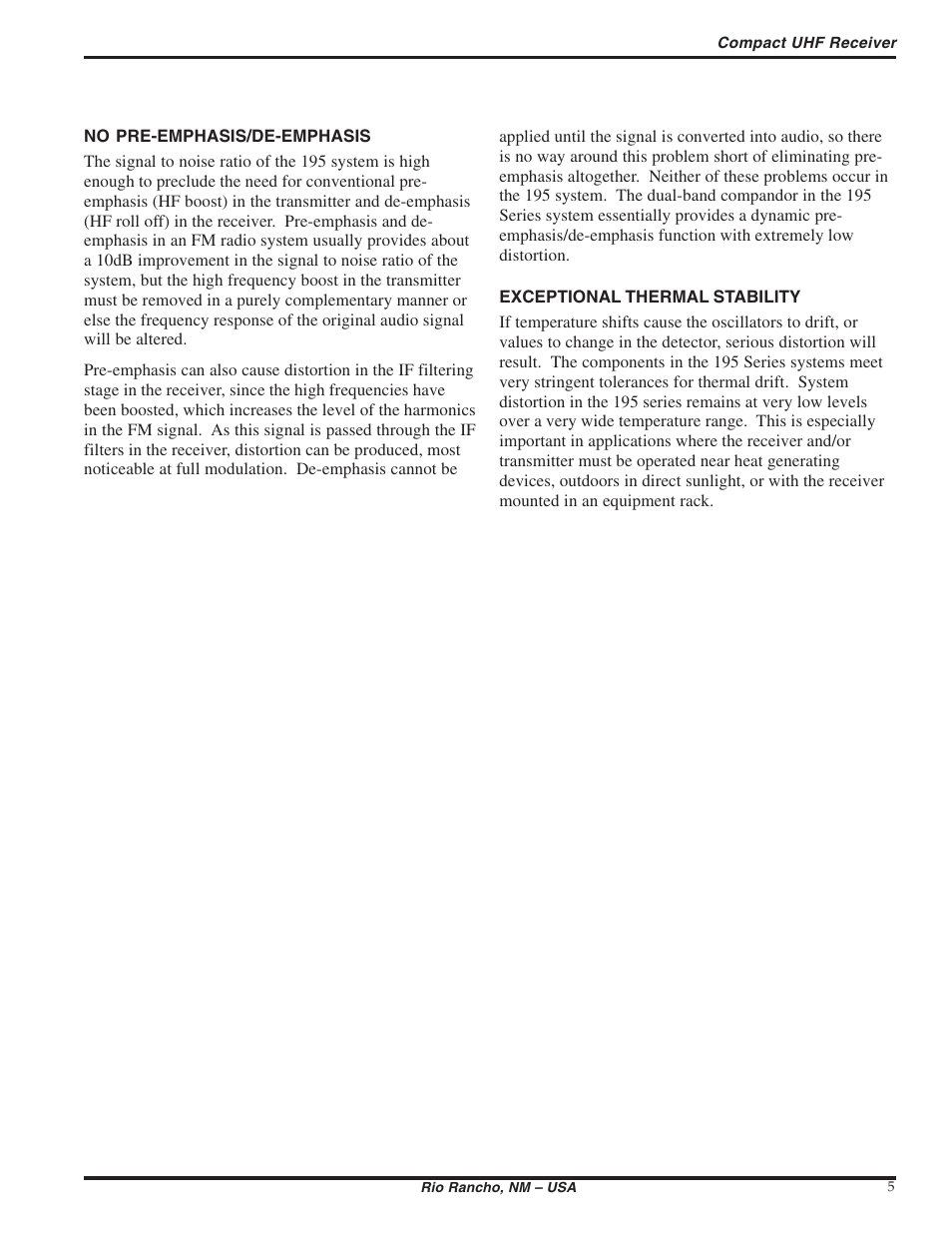 Lectrosonics UCR195 User Manual | Page 5 / 16