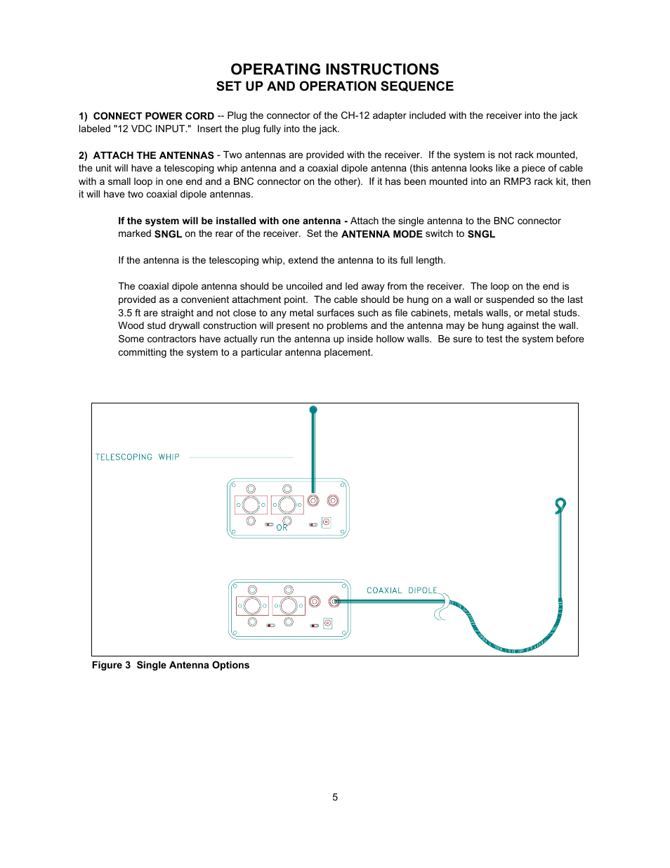 Operating instructions | Lectrosonics R172 User Manual | Page 6 / 13