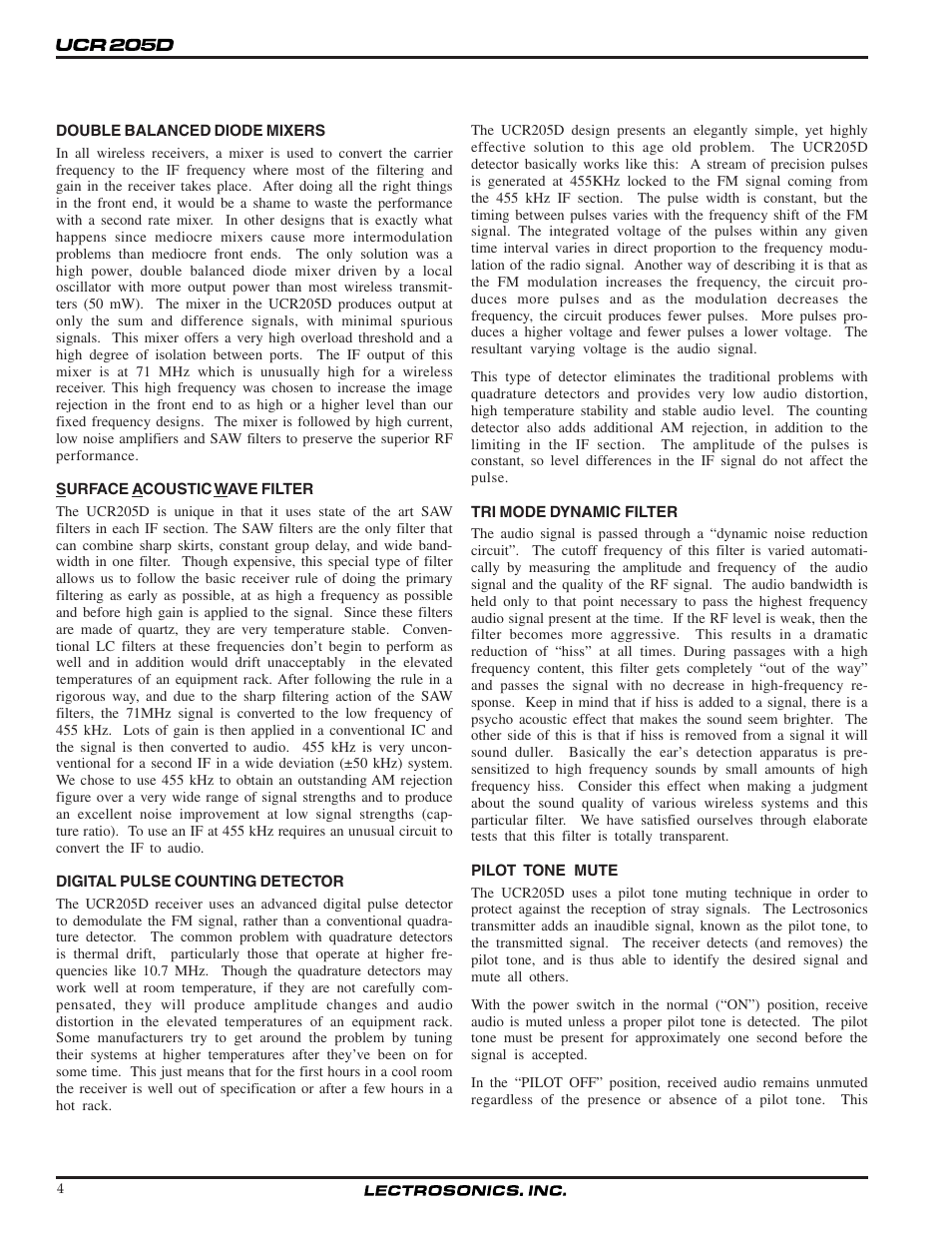 Lectrosonics UCR205d User Manual | Page 4 / 14