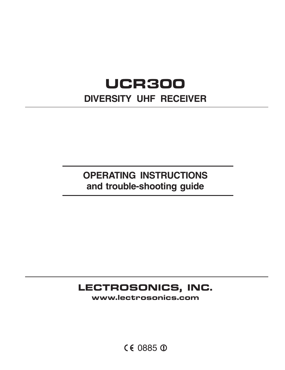 Lectrosonics UCR300 User Manual | 14 pages