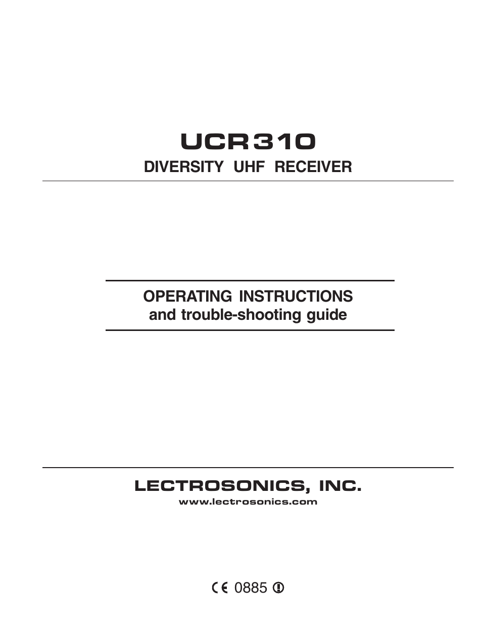 Lectrosonics UCR310 User Manual | 14 pages