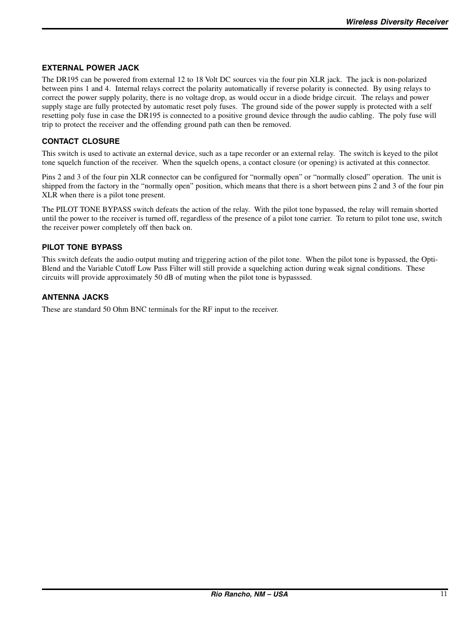 Lectrosonics UDR195 User Manual | Page 11 / 18