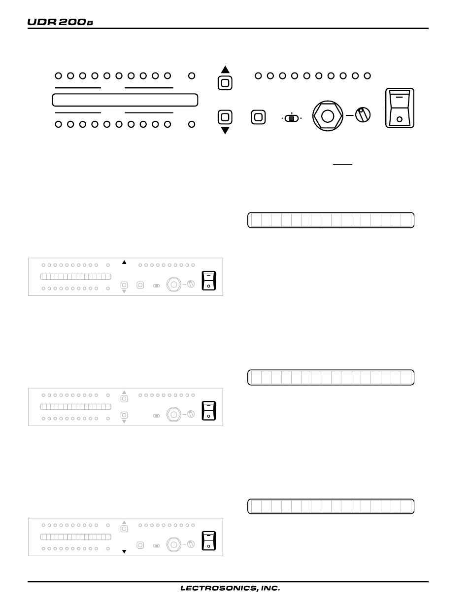 Using the led information display, Power up options, Menu options | Lectrosonics UDR200b User Manual | Page 10 / 22
