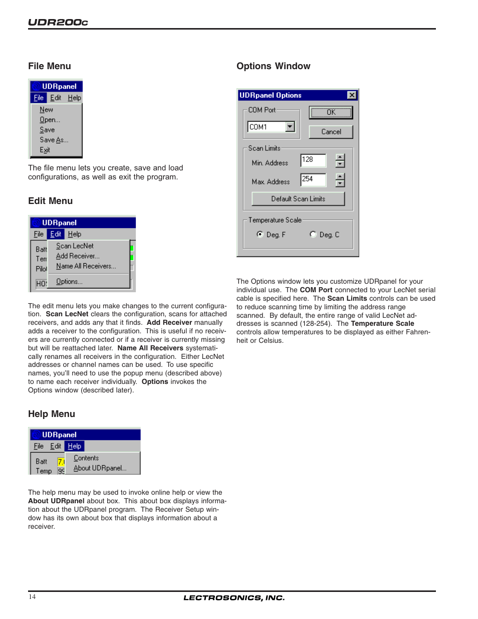 Lectrosonics UDR200c User Manual | Page 14 / 26