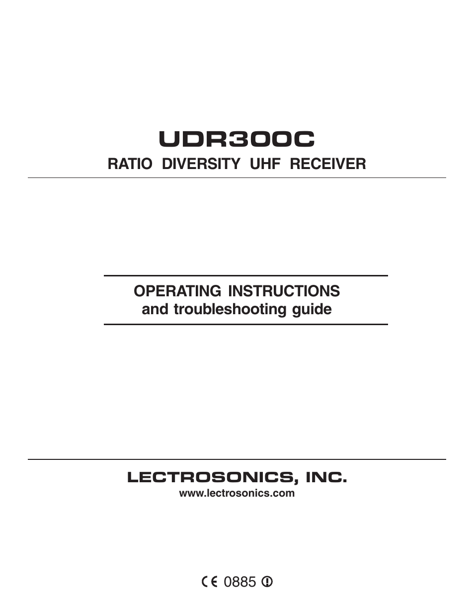 Lectrosonics UDR300c User Manual | 26 pages