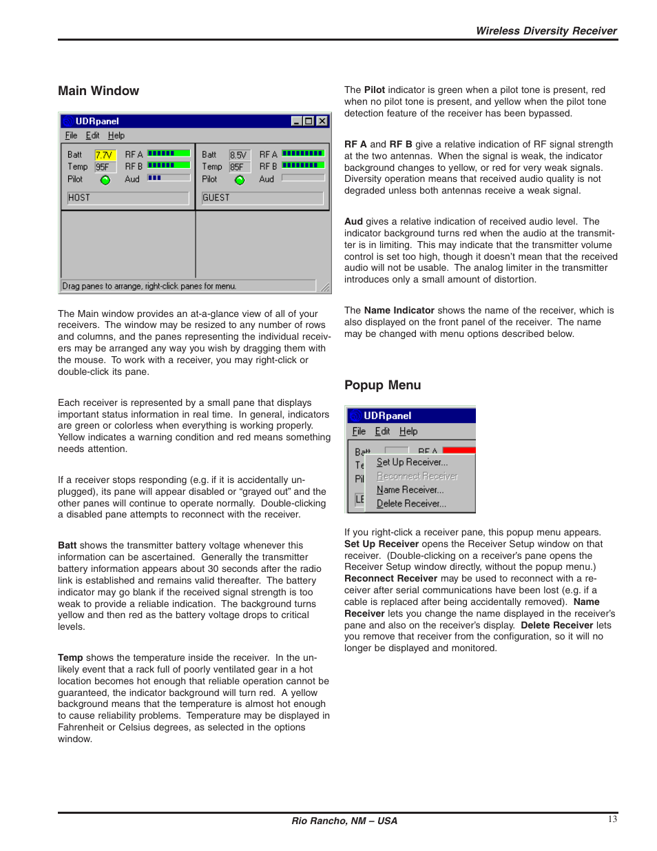 Lectrosonics UDR300c User Manual | Page 13 / 26