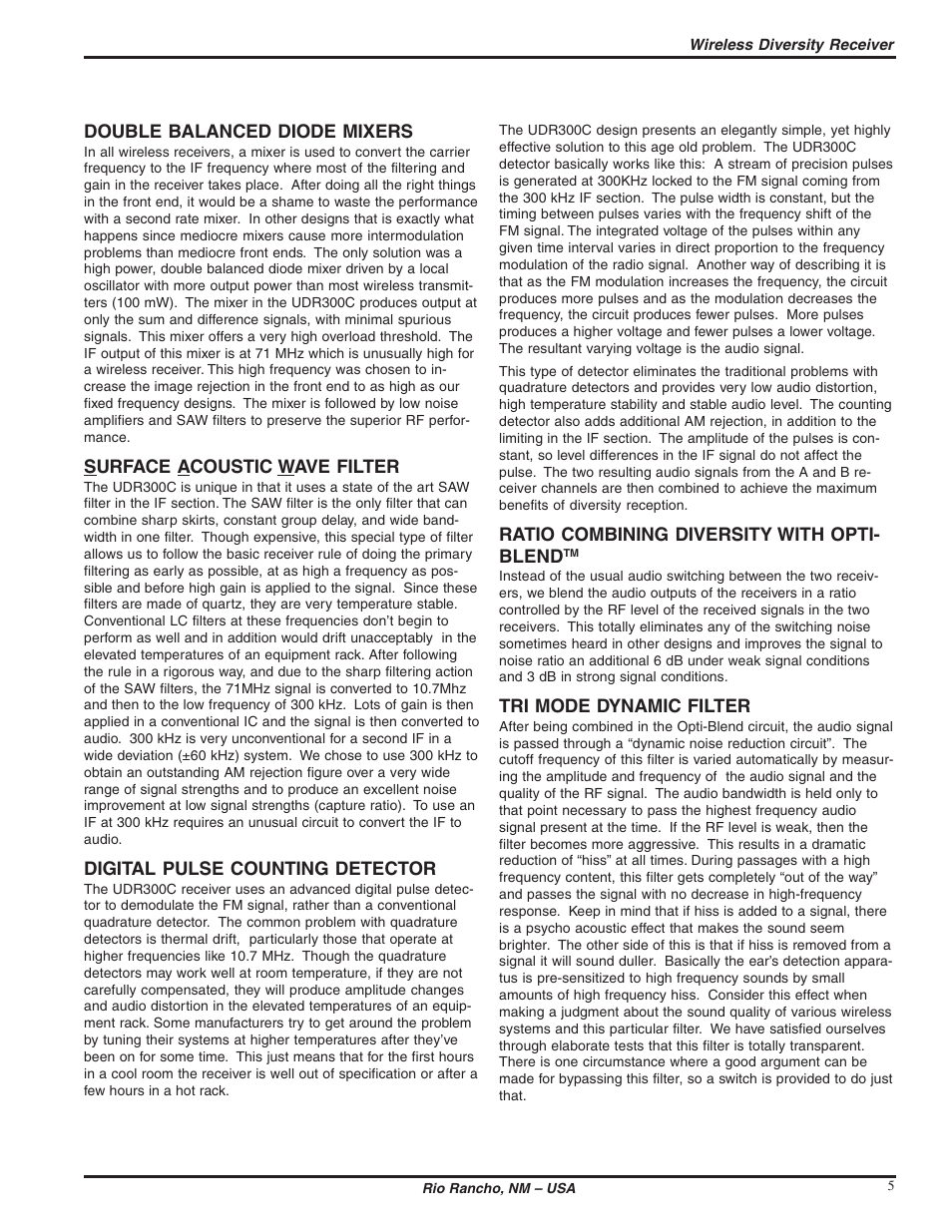 Lectrosonics UDR300c User Manual | Page 5 / 26