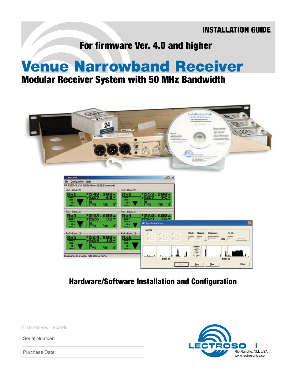 Lectrosonics Venue (Narrowband) User Manual | 32 pages