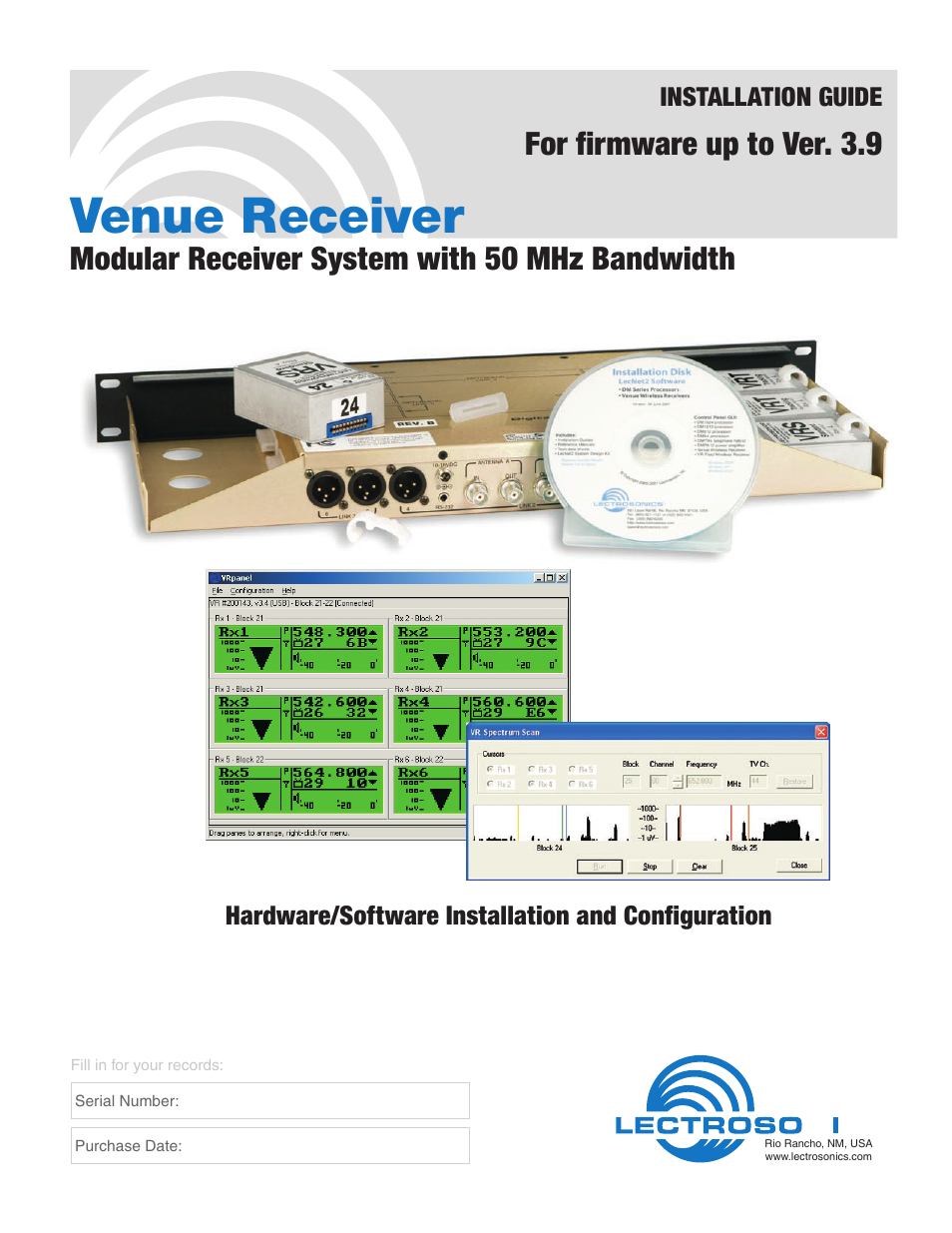 Lectrosonics Venue 3.9 User Manual | 28 pages